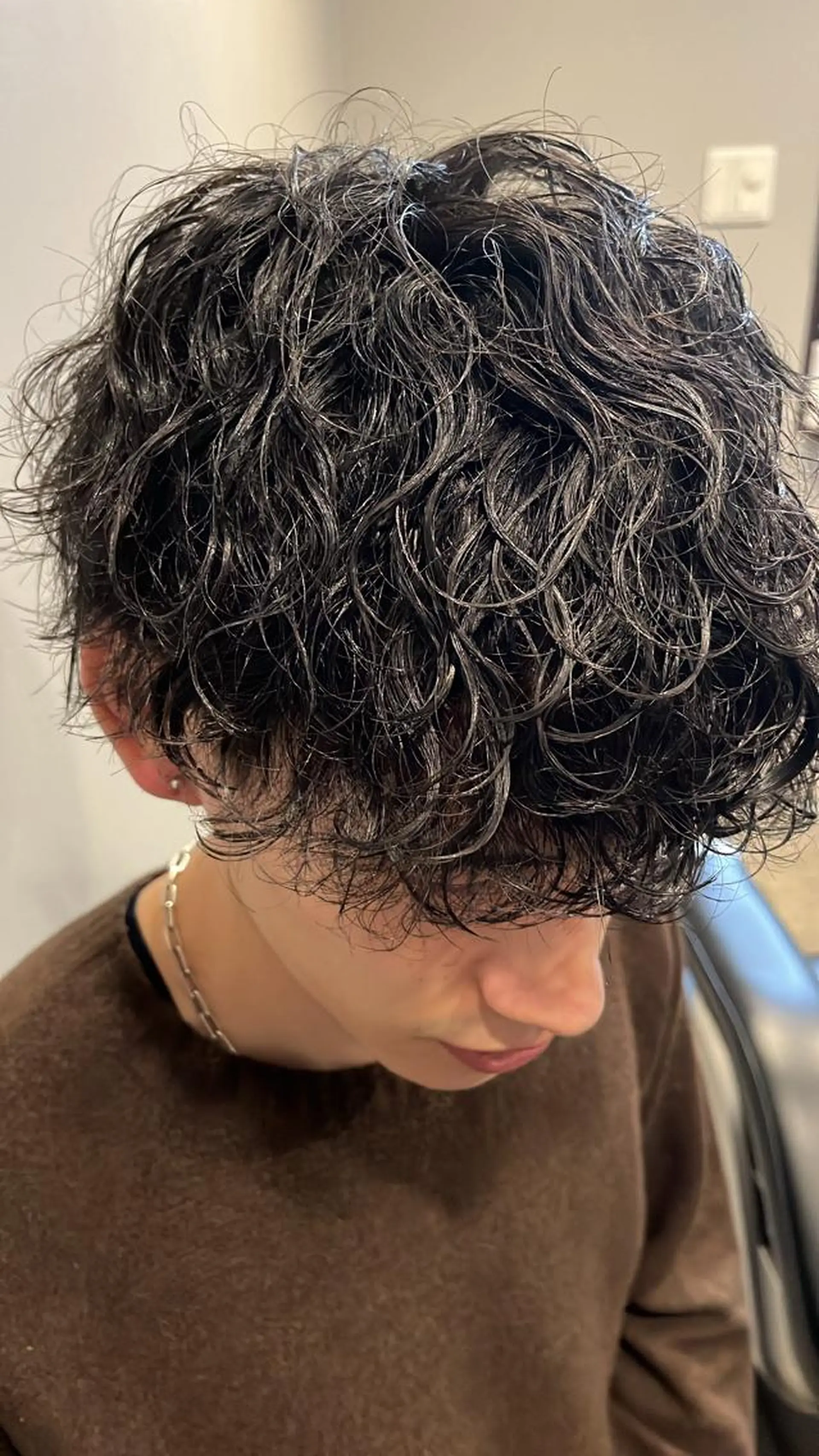 ミディアム メンズ ミディアムパーマ メンズパーマ RELATION Men's hairのヘアスタイル