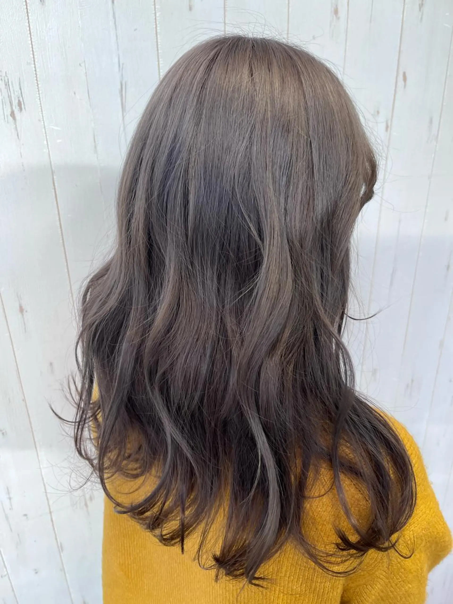 ロング カラー 透明感カラー ダブルカラー グレージュ dogstar小林諒 レイヤー/パーマのヘアスタイル