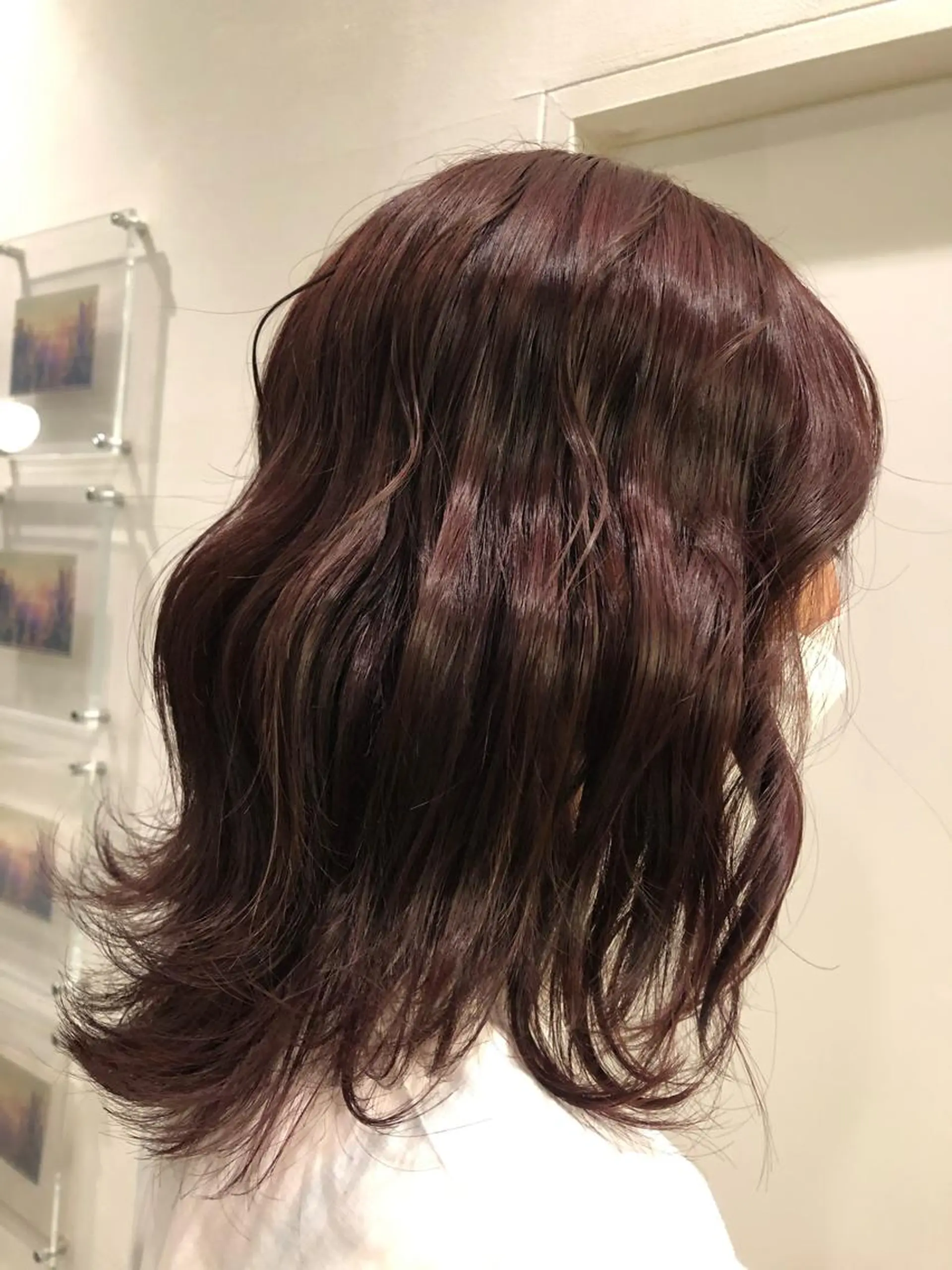 ミディアム カラー ピンクカラー パープルカラー 🍑まき/カット /髪質改善カラー🍑のヘアスタイル