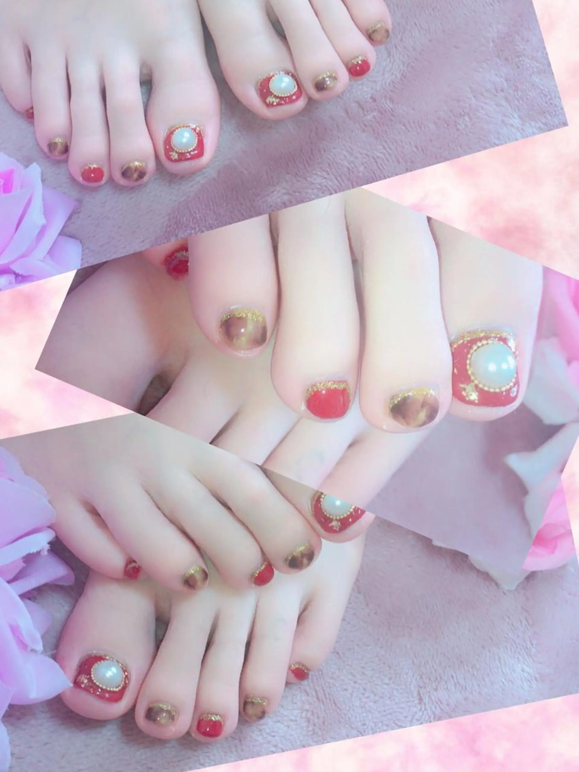 ネイル フットネイル ゴージャス フットネイル K&An kizunaのマツエク・マツパデザイン