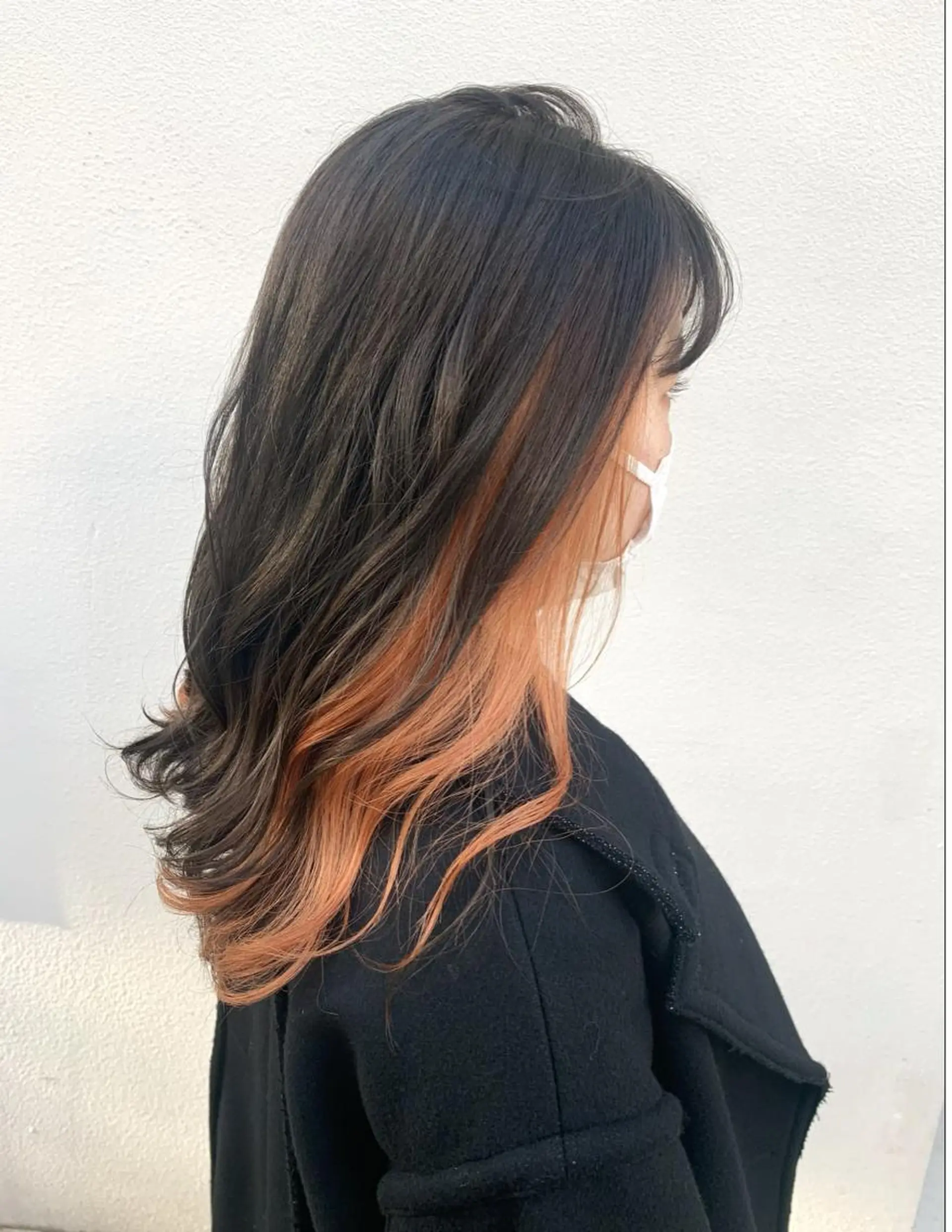 セミロング カラー ヘアアレンジ オレンジ ヘアカラー トリートメント 〽️magico/ ウルフDaiki〽️のヘアスタイル