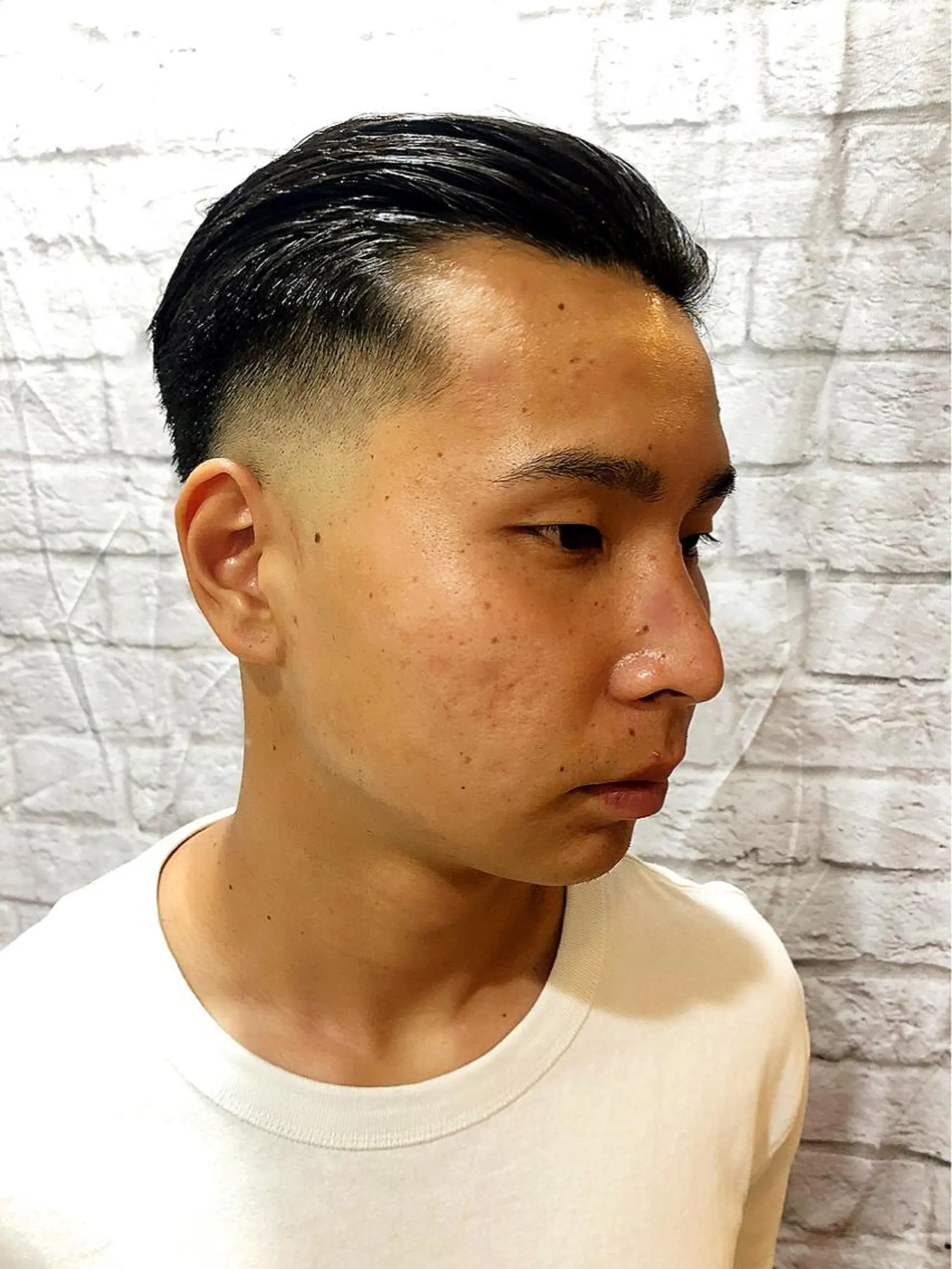 ミディアム メンズ カット 銀座マツナガ新宿野村ビル店所属・女性理容師 佐藤優菜のヘアスタイル