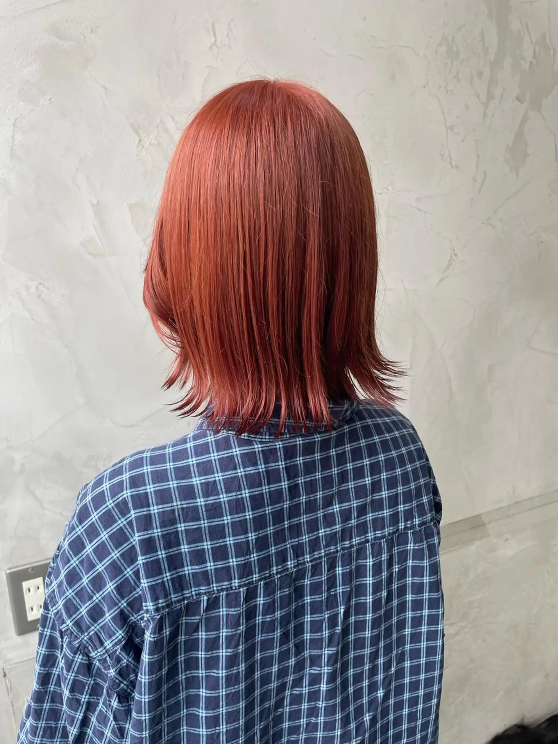 カラー オレンジ ピンクカラー fudge所属・MaisonHALU 松浦光咲のヘアスタイル