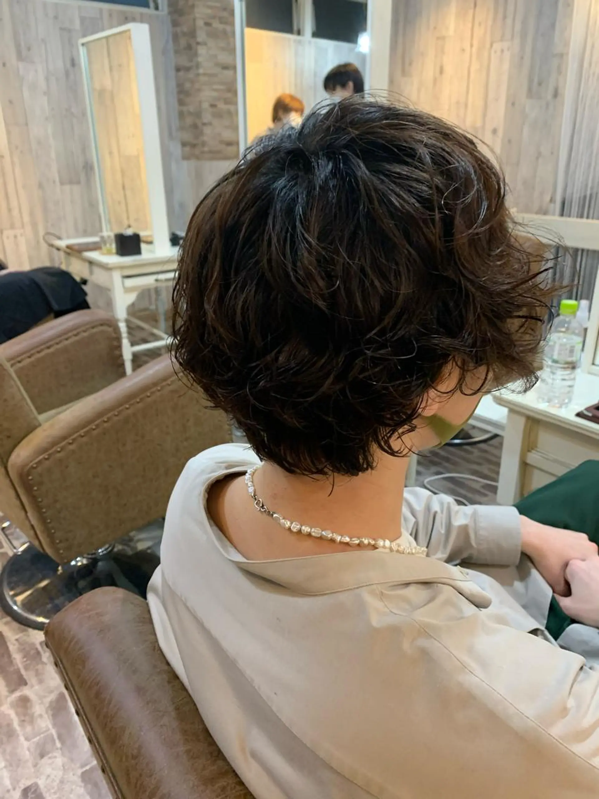 ミディアム パーマ メンズ ヘアカラー トリートメント ✨透明感カラー 聖奈✨のヘアスタイル