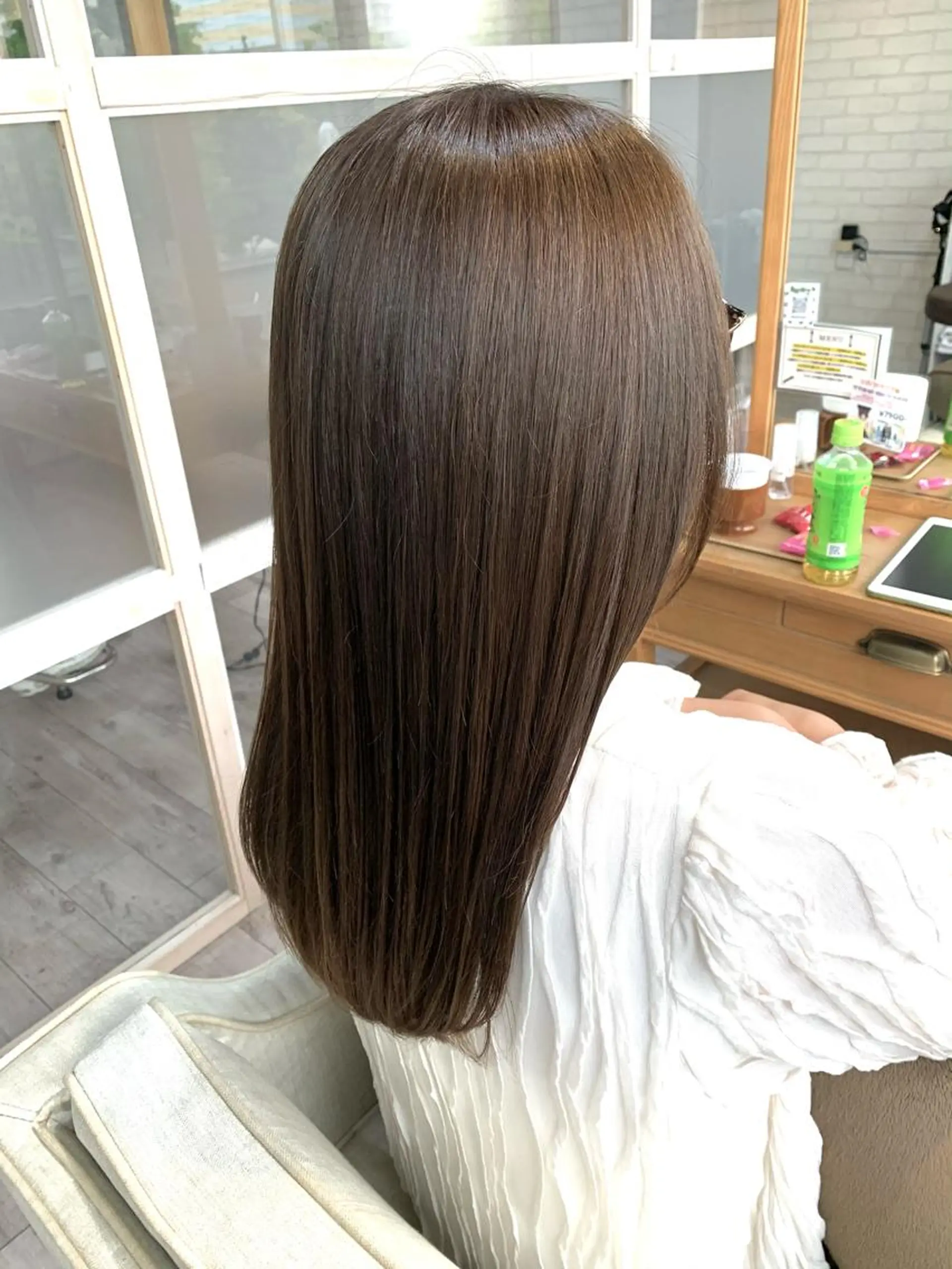 セミロング カラー イルミナカラー 髪質改善 トリートメント 酸熱トリートメント カット ヘアカラー 縮毛矯正 トリートメント 🏆蔵前個室 美容院🏆　大川月央のヘアスタイル