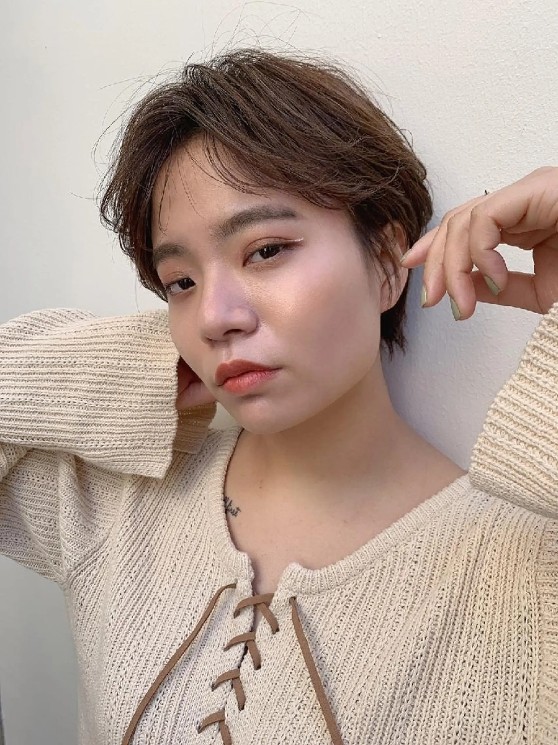 ショート ⭕鏡のような劇艶と レイヤー⭕️サトシのヘアスタイル