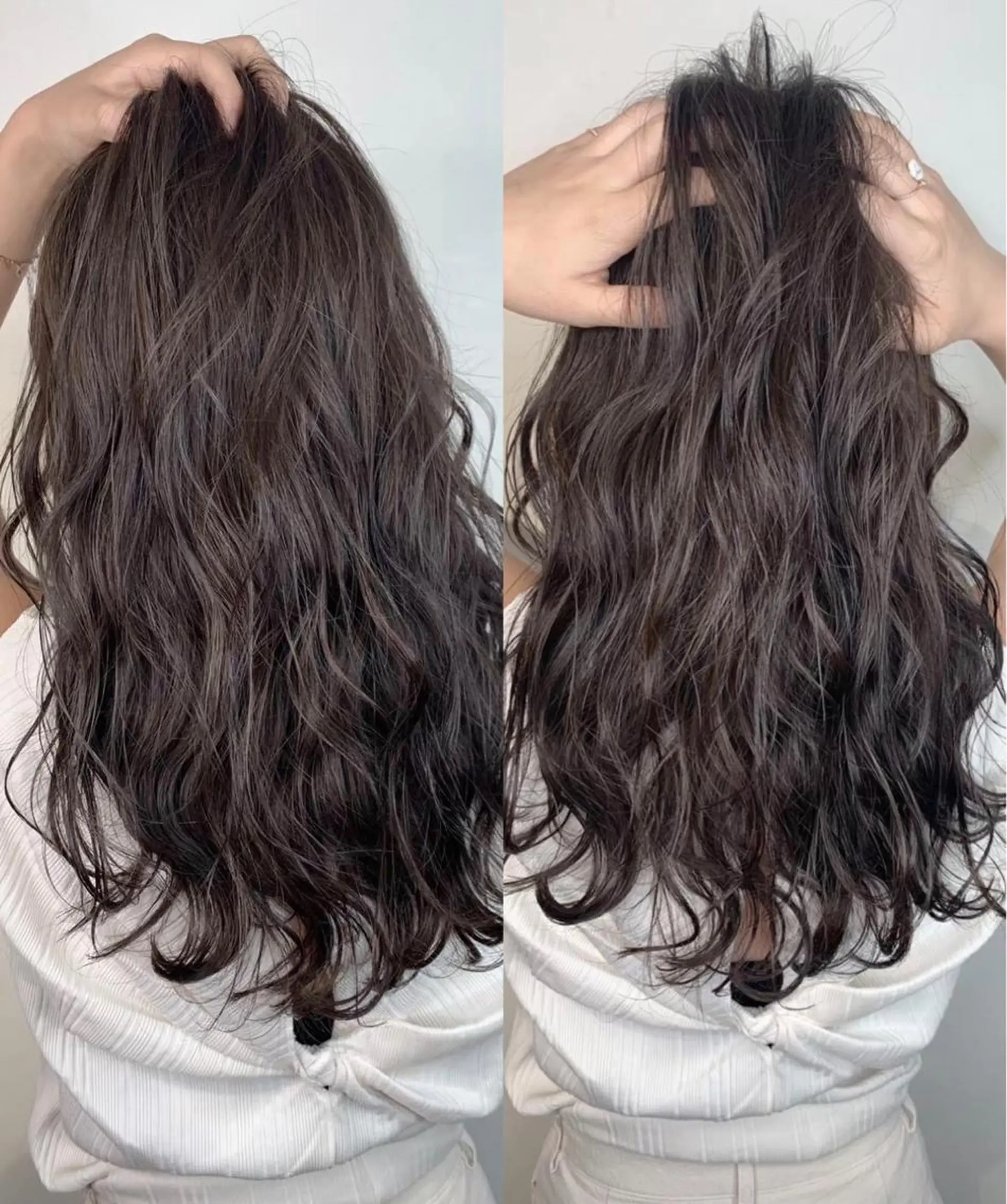 セミロング カラー _WHITE 高槻のヘアスタイル