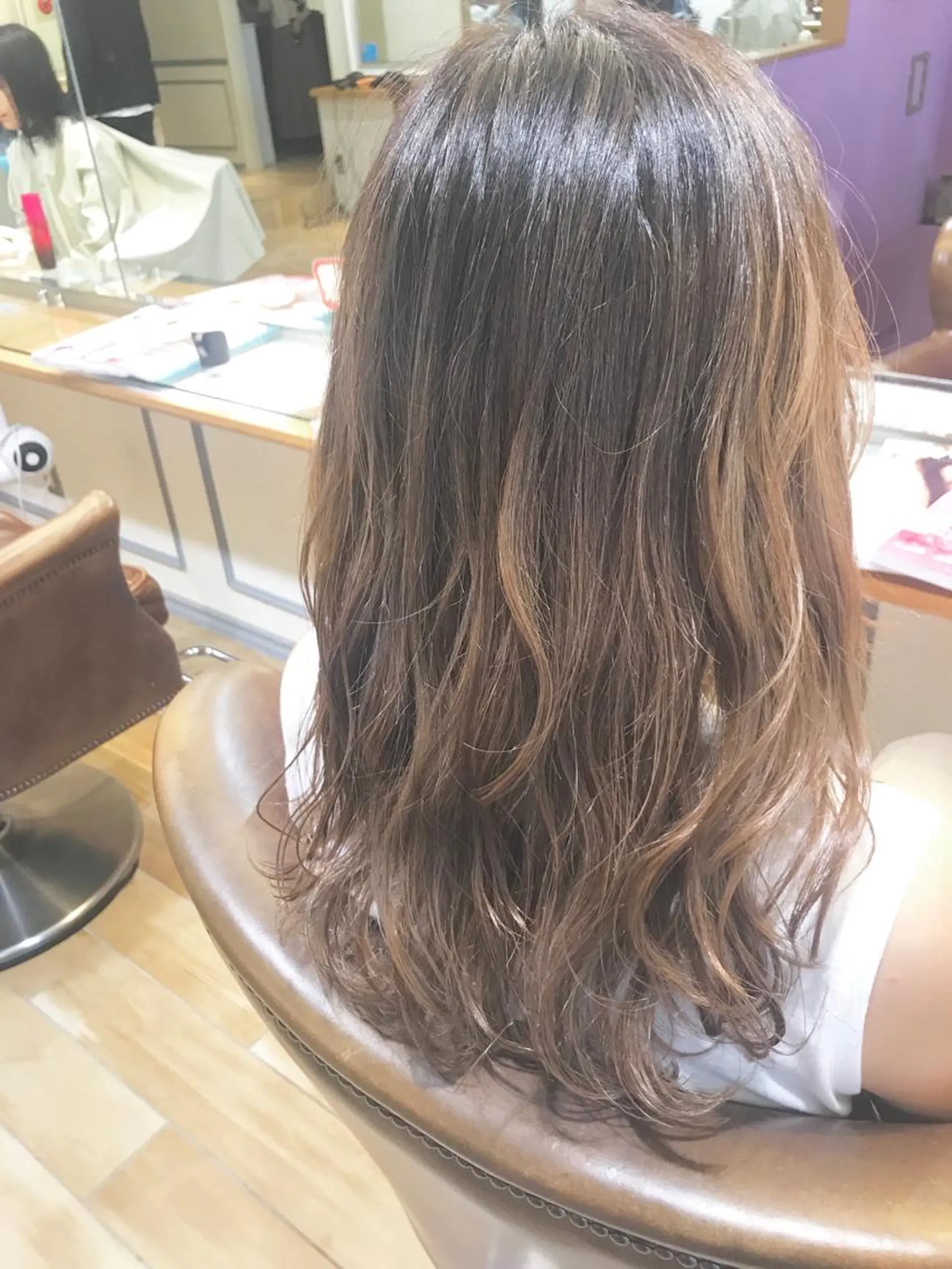 セミロング カラー グラデーションカラー 外国人風カラー パーマ×ウルフカット koya☆のヘアスタイル