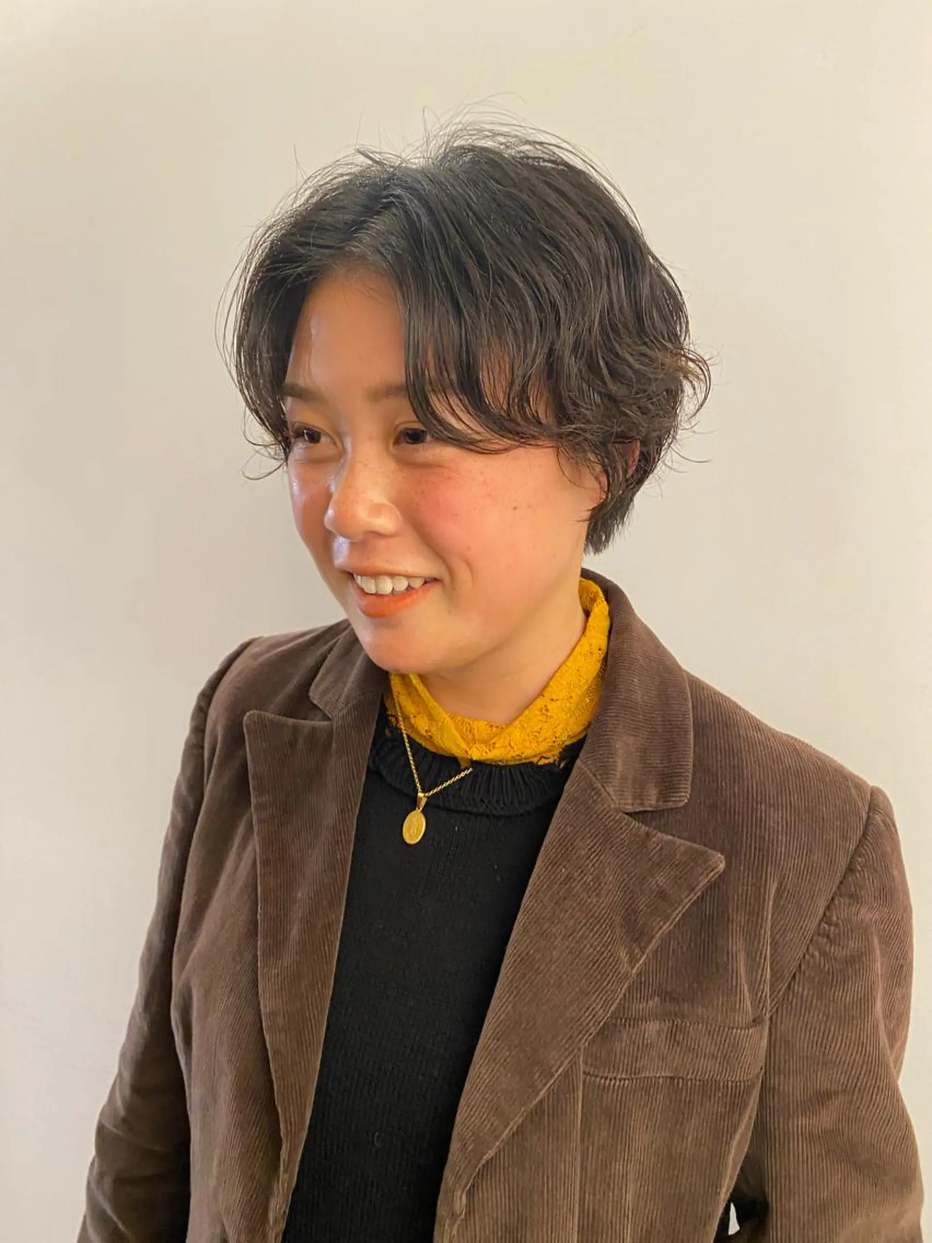 ショート パーマ カット パーマ トリートメント パーマ、髪質改善 菊地美月のヘアスタイル