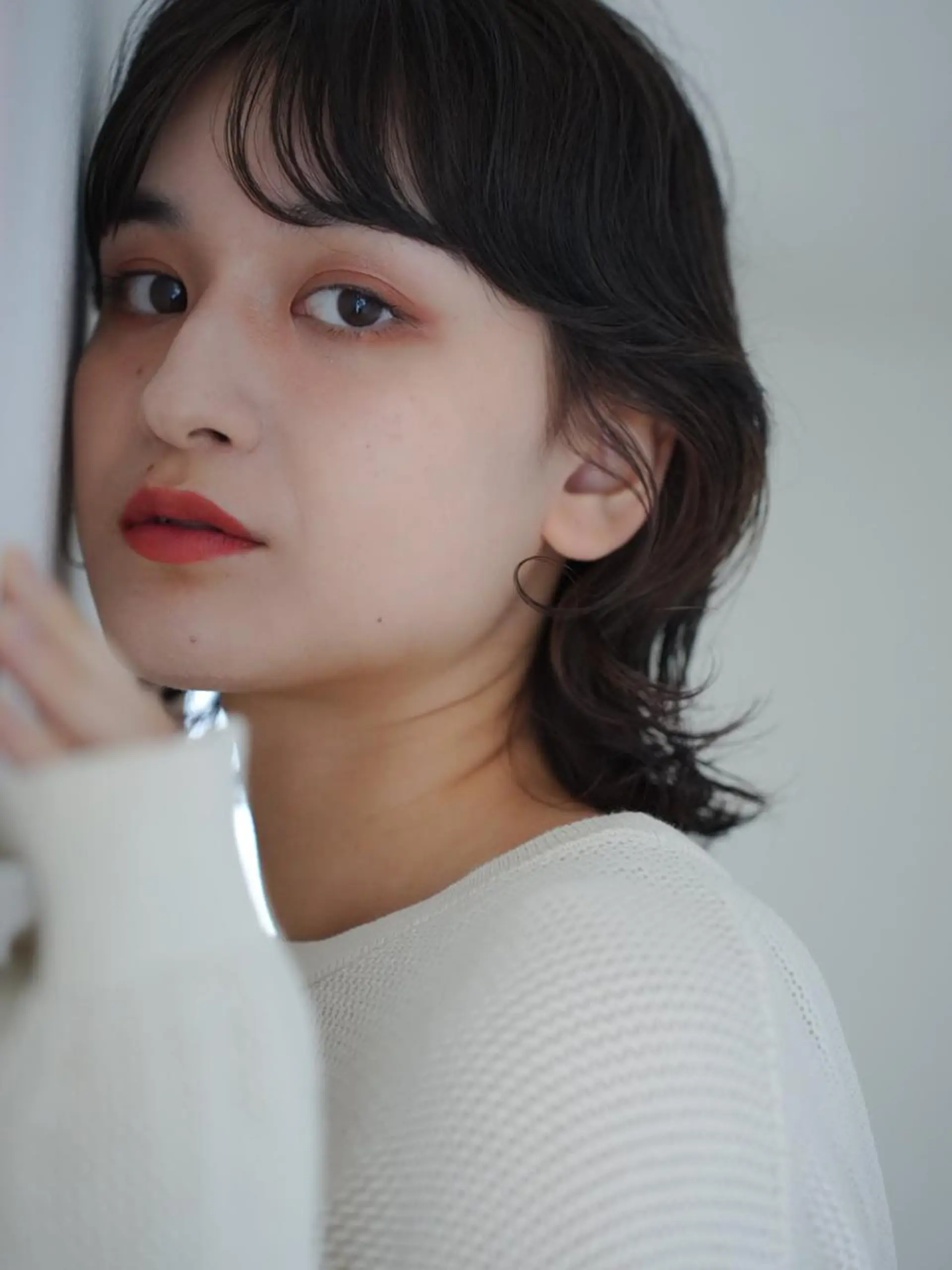 ミディアム パーマ カット パーマ 縮毛矯正 トリートメント rimi/ショート /透明感カラーのヘアスタイル