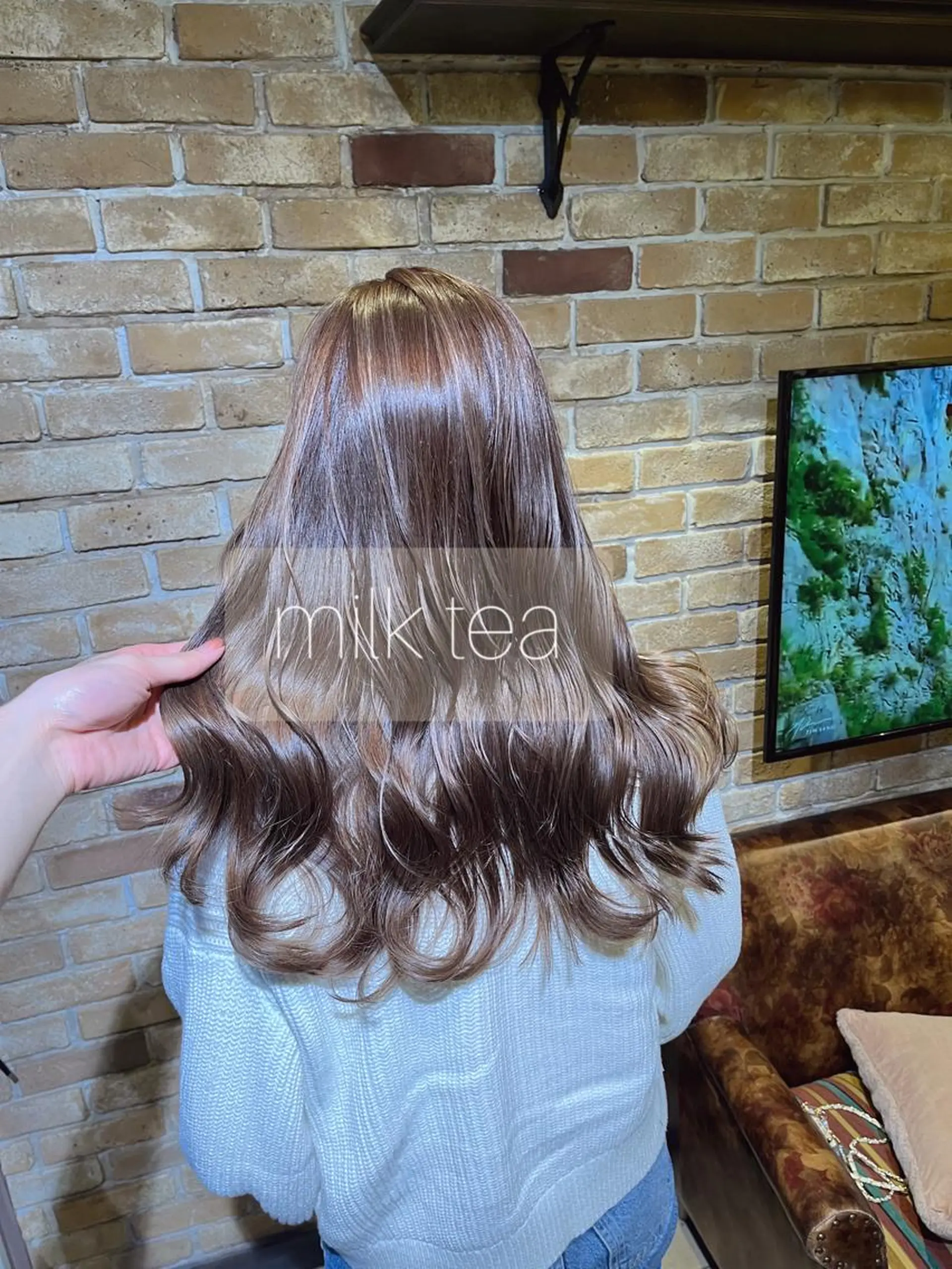 ロング カラー ハイライトカラー ハイライト ヘアカラー 🧡ミルクティー/ レイヤー🧡ショウナのヘアスタイル