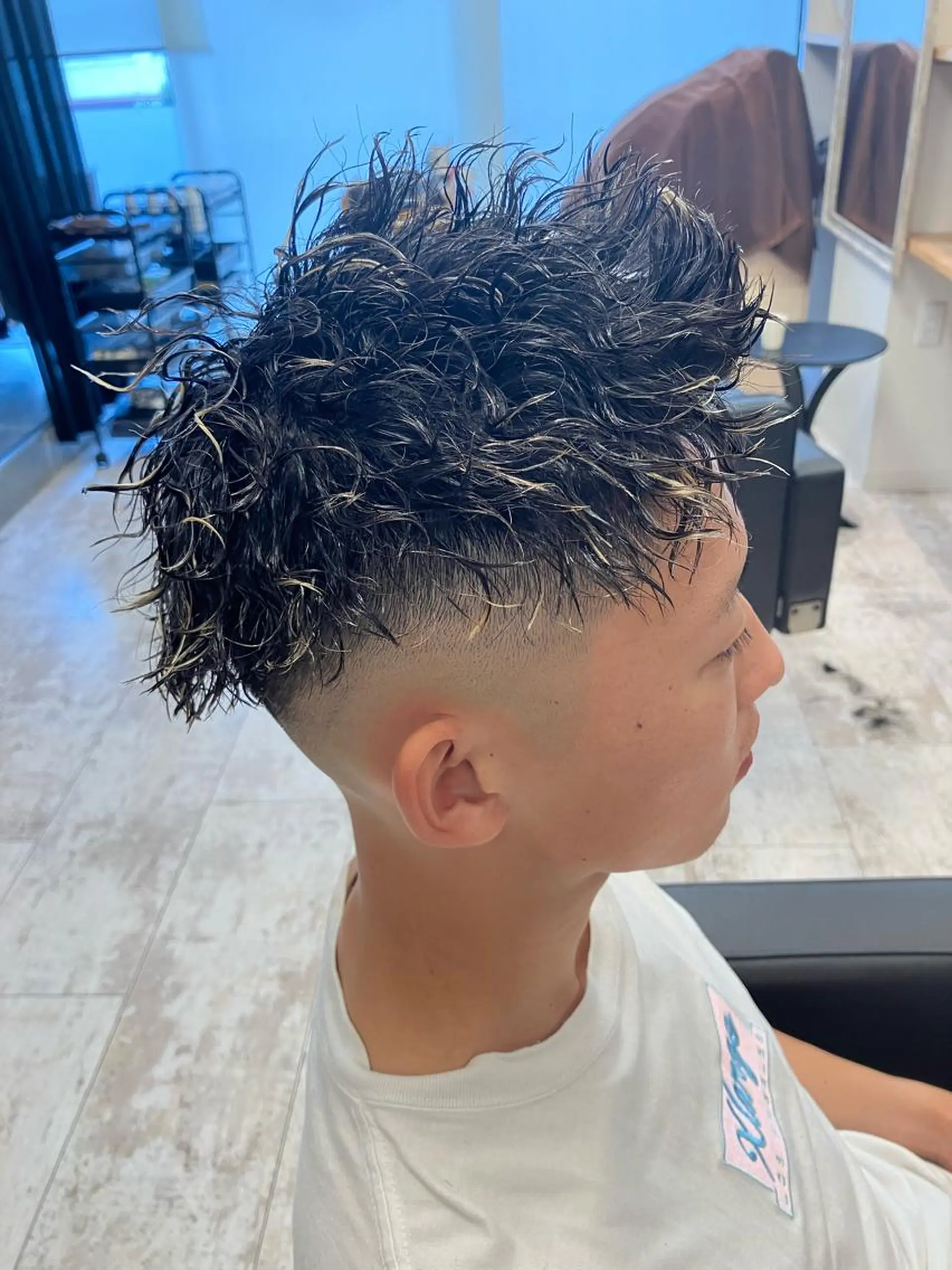 パーマ メンズ カット パーマ メンズ特化/パーマ/ フェードWATARUのヘアスタイル