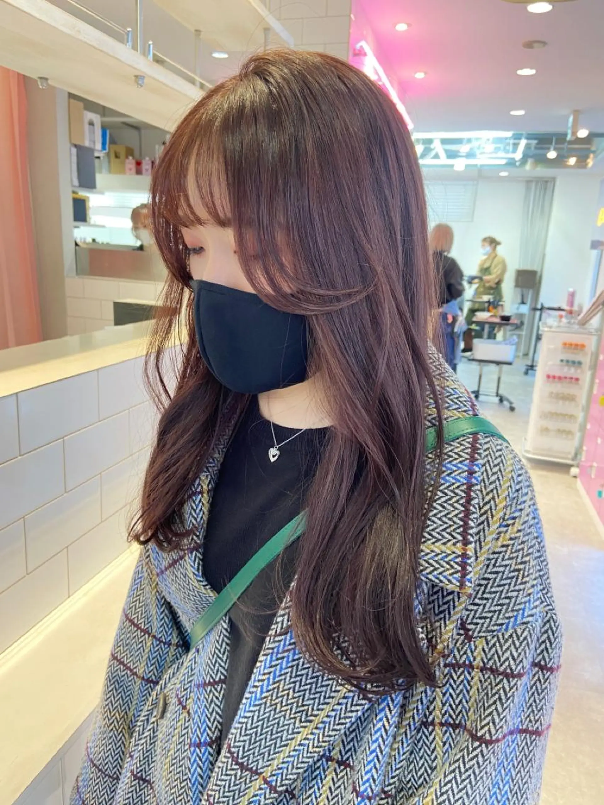 ロング カラー ヘアアレンジ ブラウンカラー ラベンダーカラー 顔周りカット カット ヘアカラー トリートメント ヘアセット レイヤーカット指名 No.1💖マユカのヘアスタイル