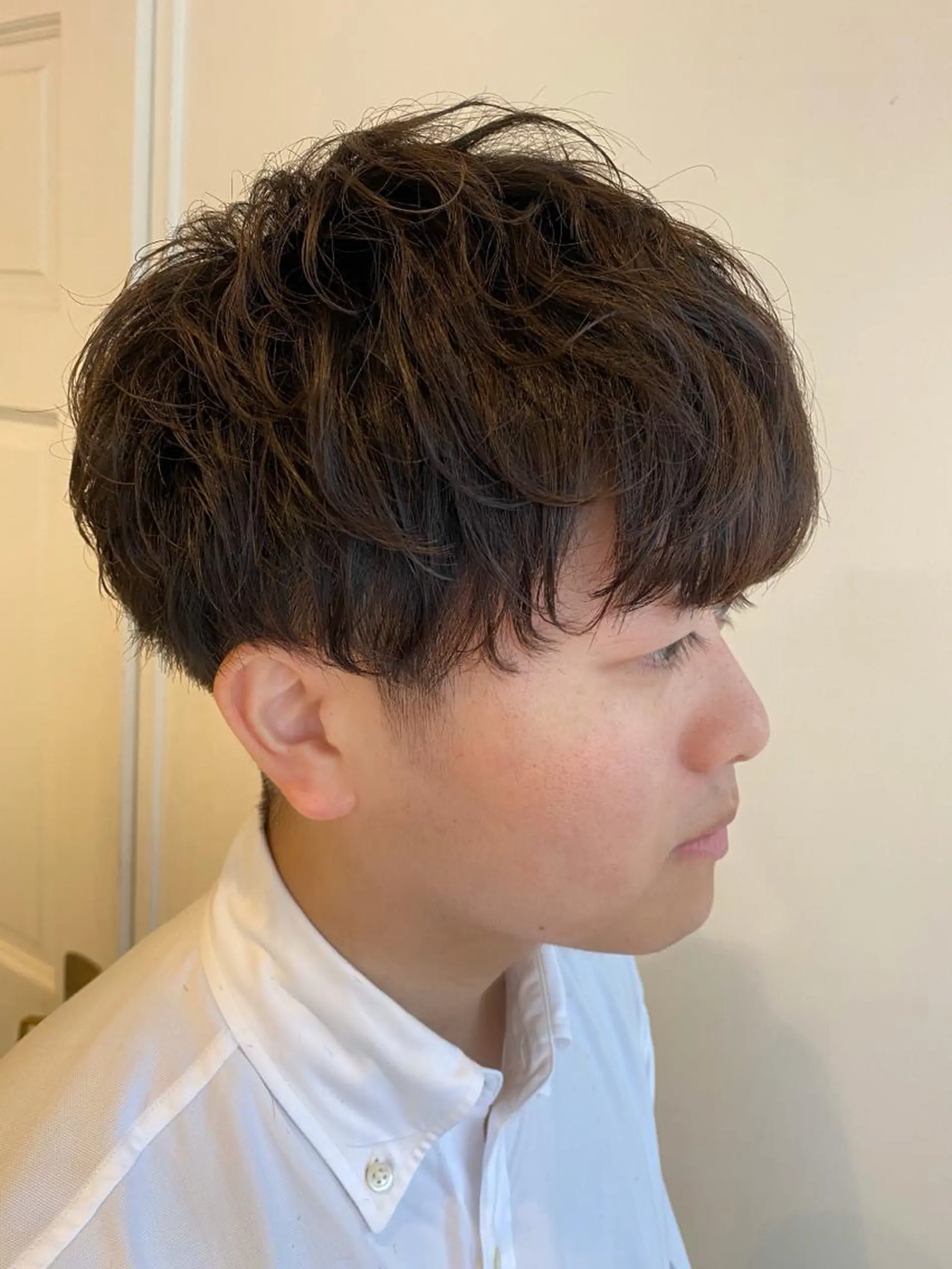 パーマ メンズ salowin渋谷kitaya park前所属・RIKA韓国ヘア/く びれヘア/上品カラーのヘアスタイル