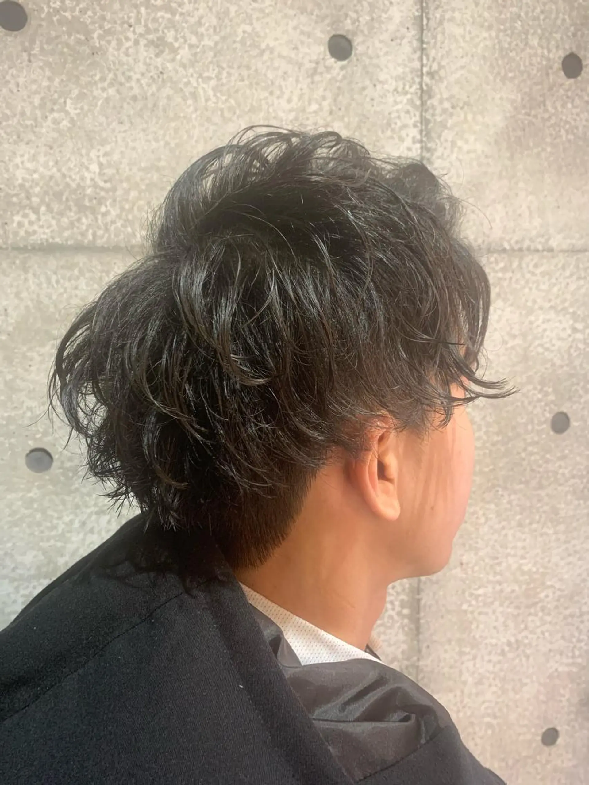 ショート パーマ メンズ メンズパーマフェード シモジタカヒロのヘアスタイル