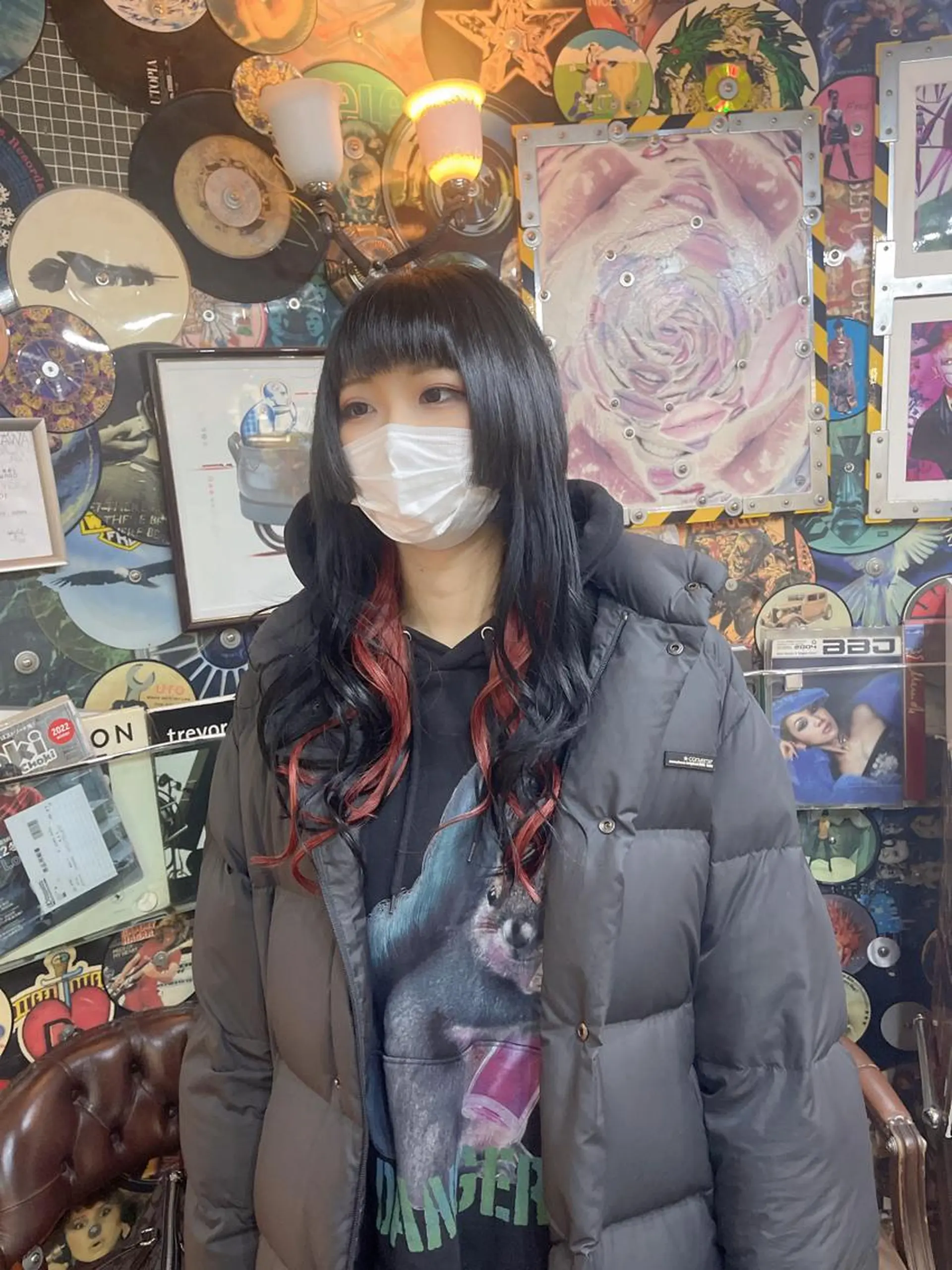 ロング カラー ヘアアレンジ 編み込みエクステ シールエクステ エクステ haco+所属・🌈派手髪エクステ ブレイズ🌈ひろとのヘアスタイル