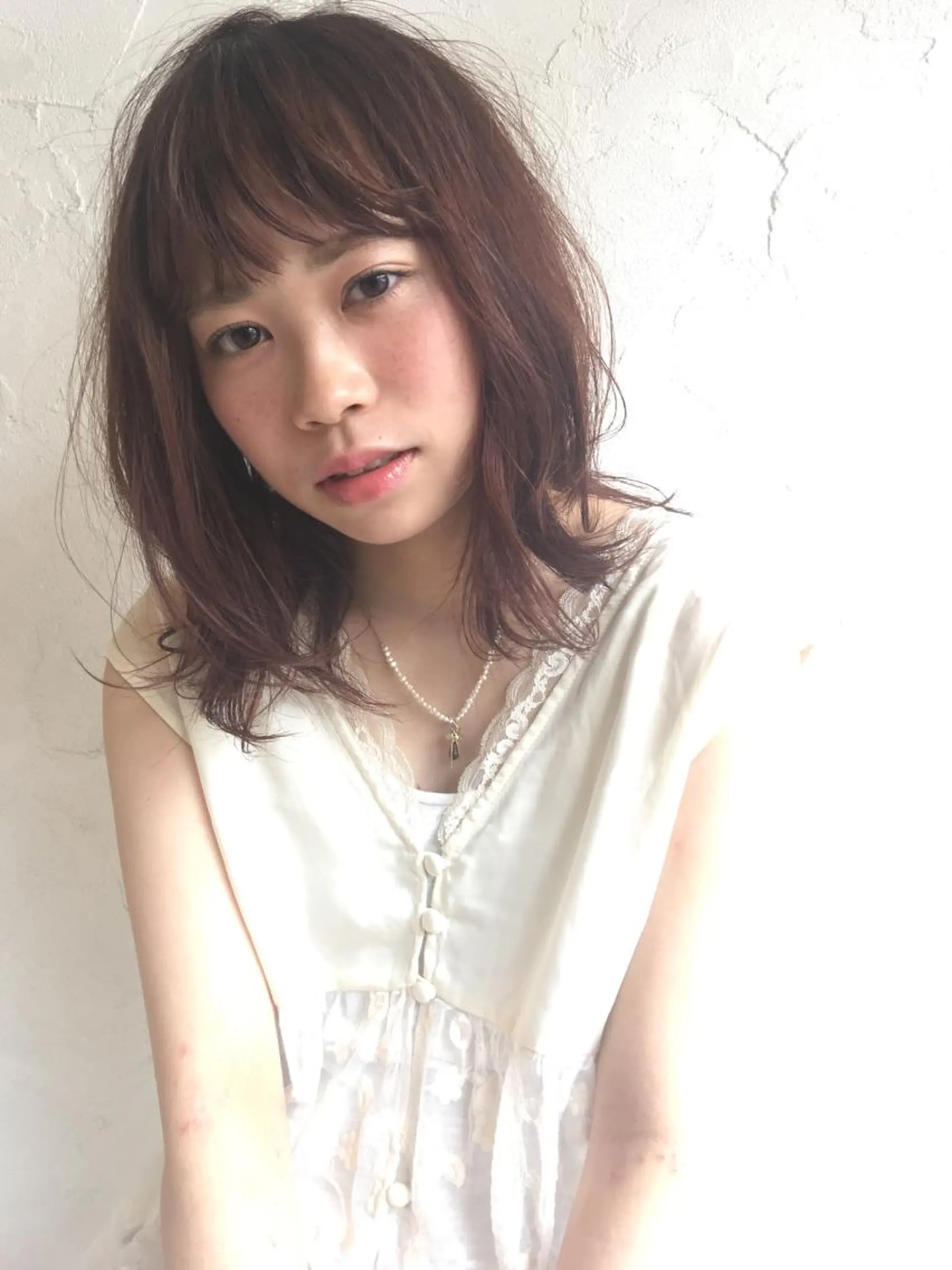 ミディアム カラー ピンクカラー tocca八王子 AYAKAのヘアスタイル