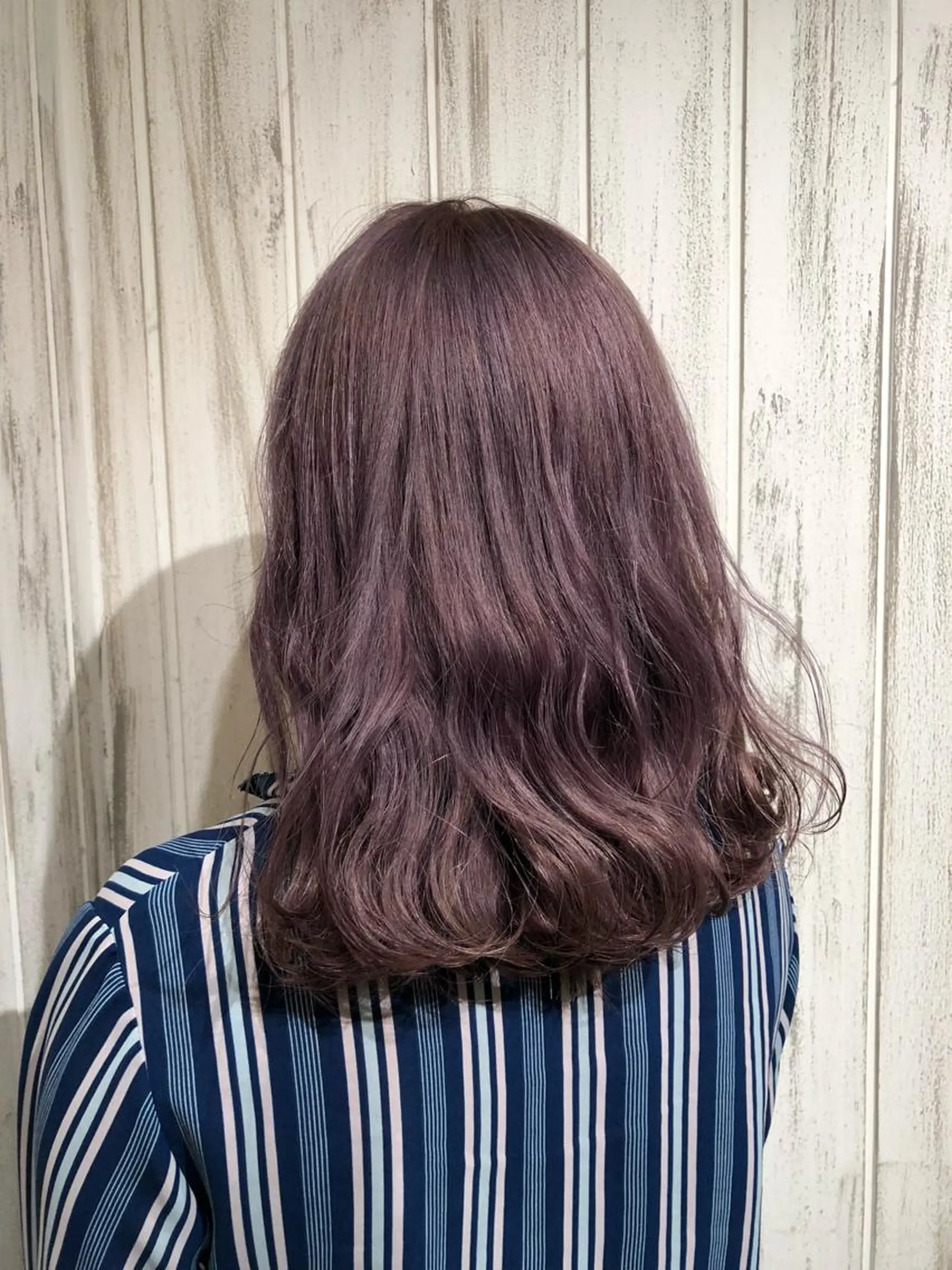 セミロング ピンクラベンダー FENICE onthe beach所属・永井大樹✨ 透明感カラー✨のヘアスタイル