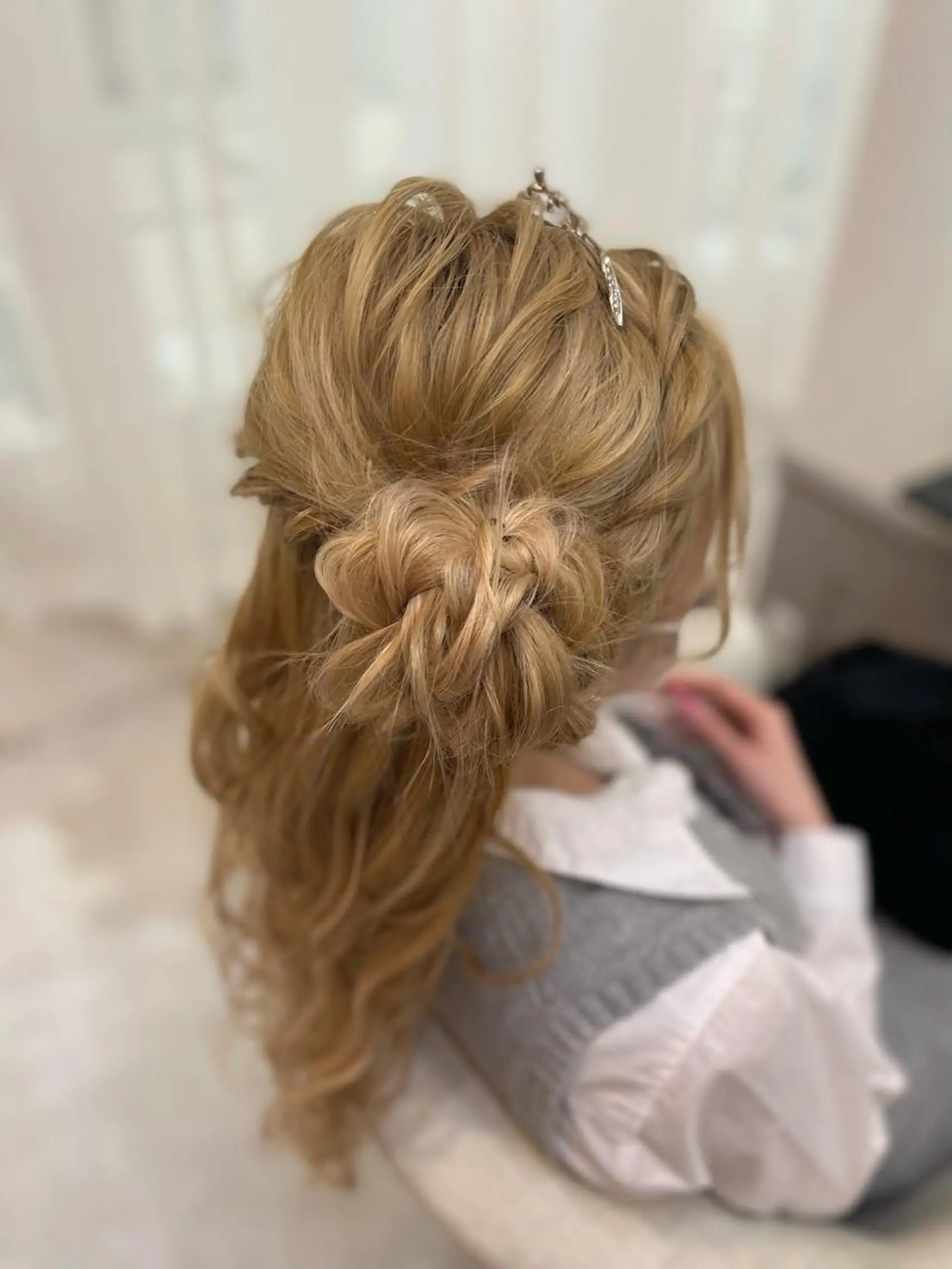 ヘアアレンジ ハーフアップ お団子ヘア Lien Michiのその他イメージ