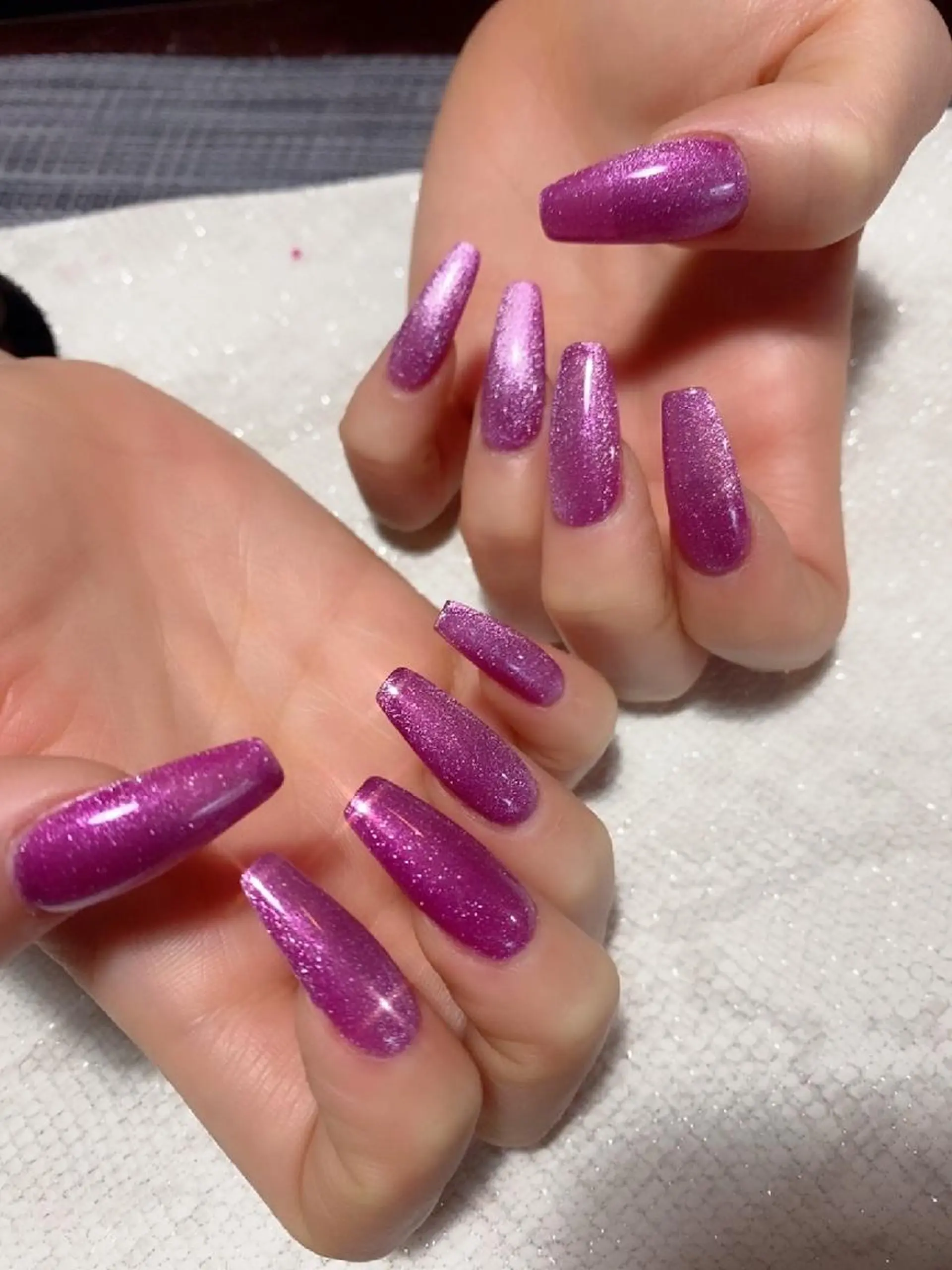 ネイル 長さ出し マグネットネイル ハンドネイル Nail salon Purem🐾所属・Nail salon Purem🐾のネイルデザイン