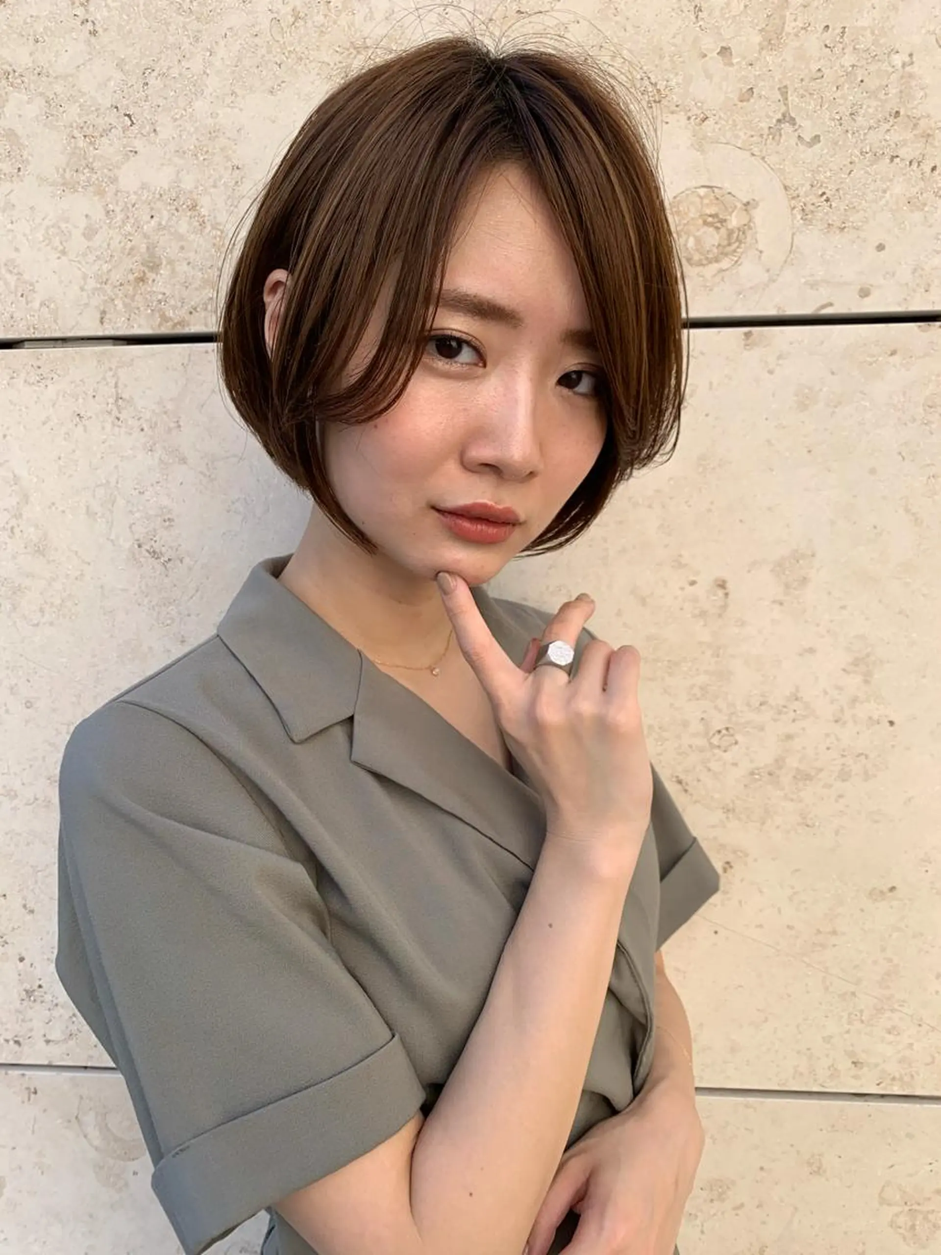 ショート カラー カット ヘアカラー LucksiMie 銀座店所属・【韓国　レイヤー 髪質改善✨】かずのヘアスタイル