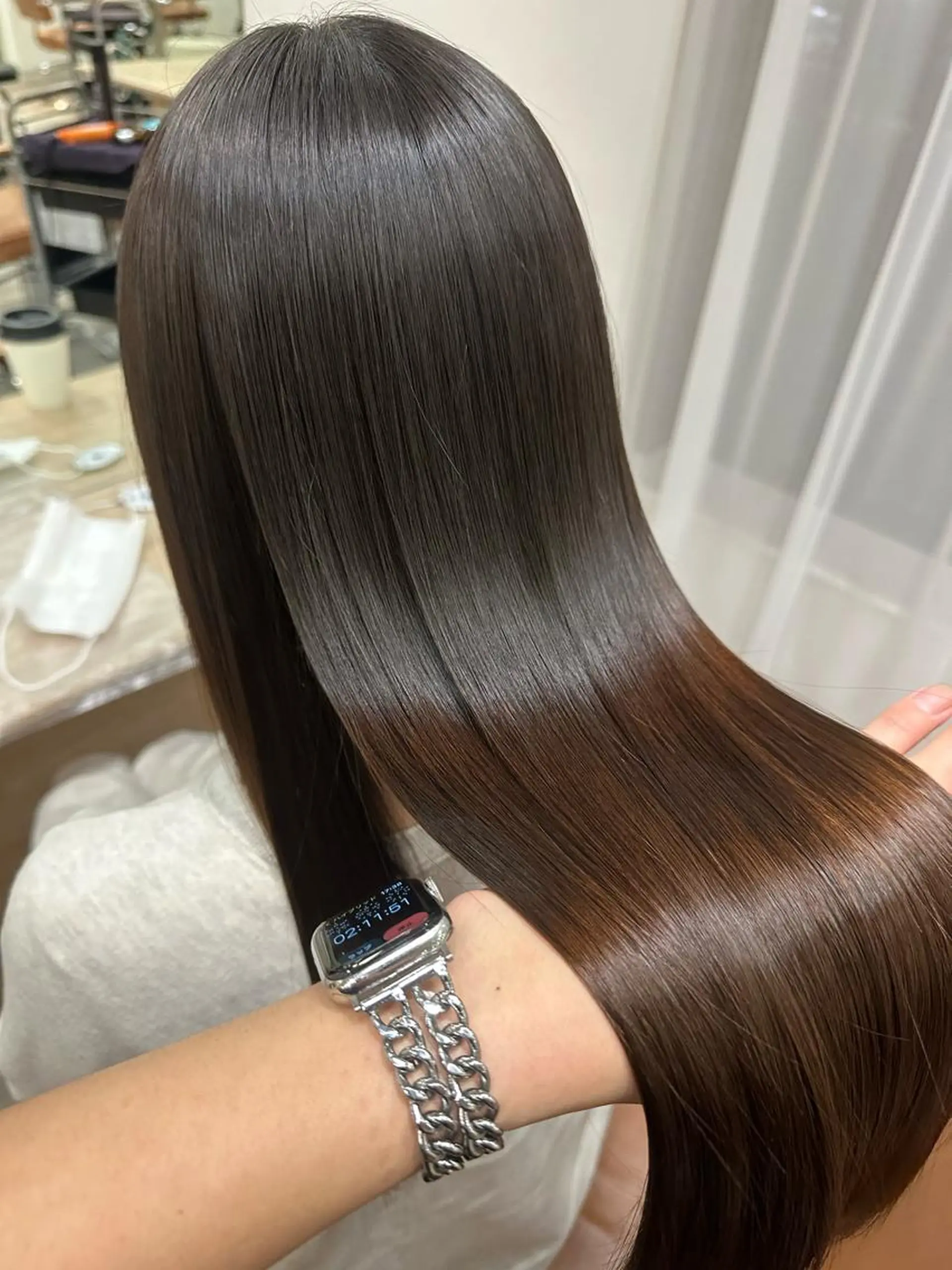 ロング カラー アッシュ ベージュカラー ブリーチ ブラウンカラー ケアブリーチ ヘアカラー トリートメント 👑髪質改善の匠👑 サンジョウ ユウキのヘアスタイル
