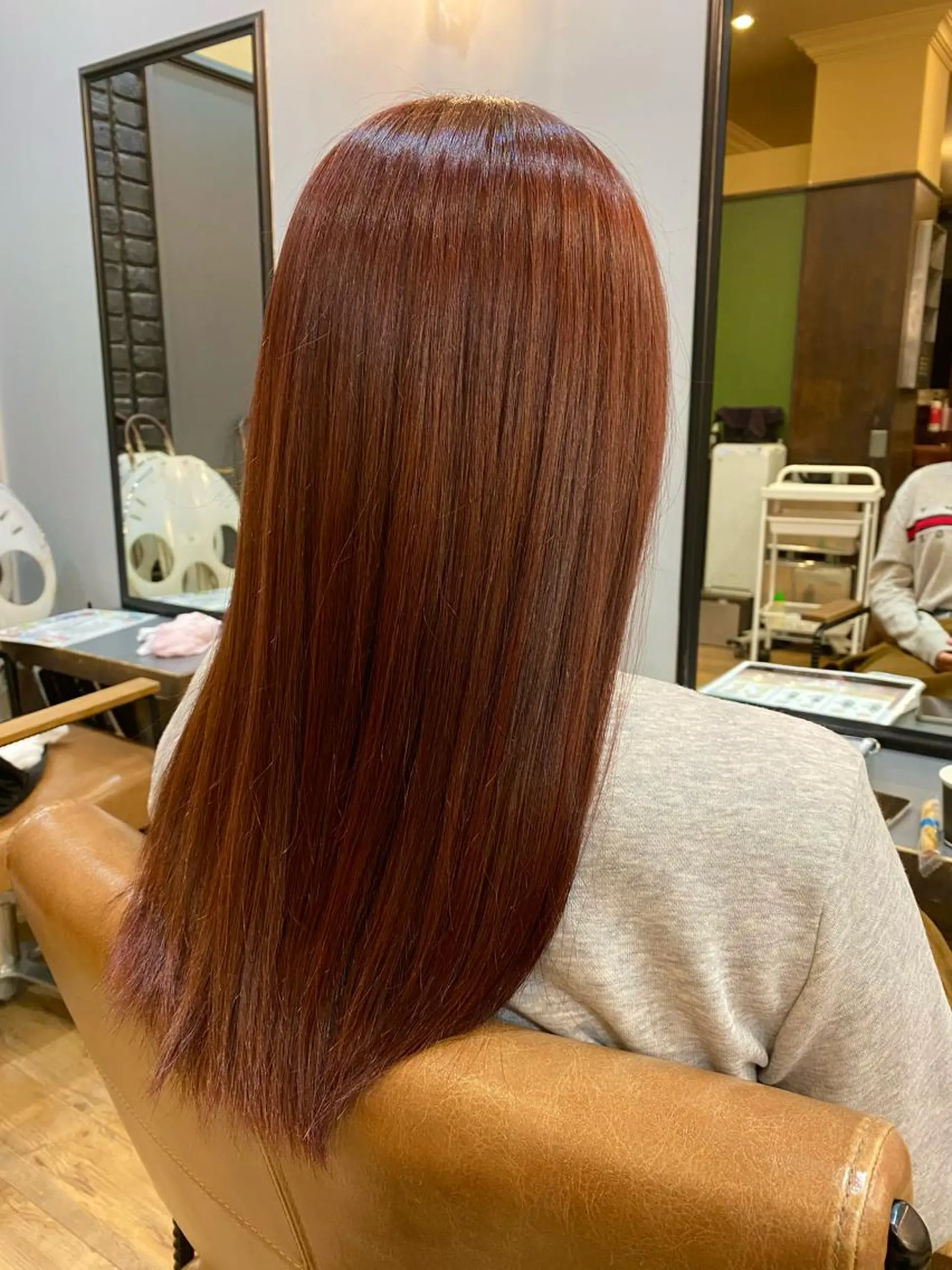 ロング カラー ハイライトカラー ピンクカラー ハイライト ヘアカラー トリートメント ケアカラーリスト✂️ SHIAN   フジのヘアスタイル