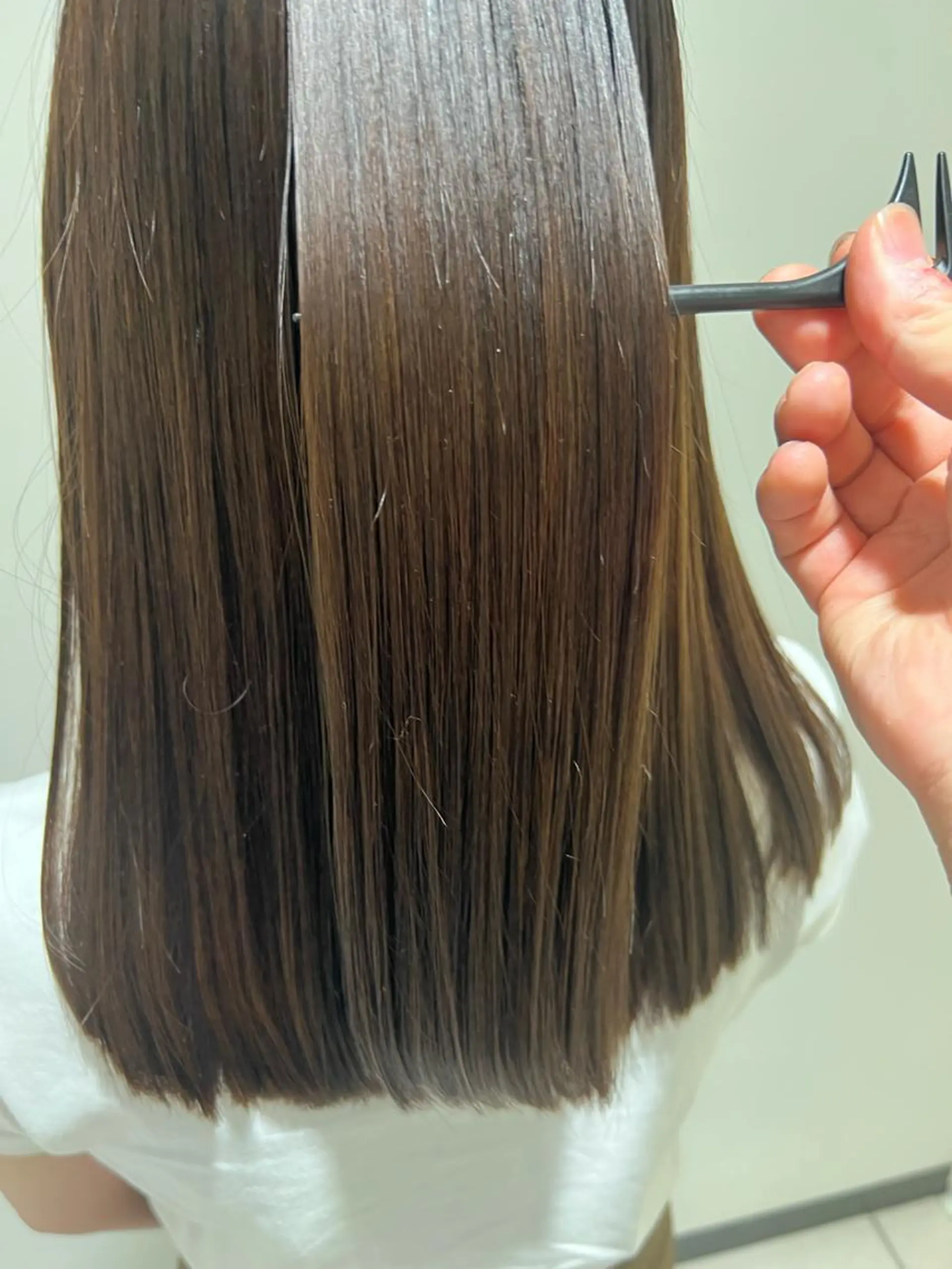 セミロング 髪質改善 カット ヘアカラー トリートメント 髪質改善&デザイン専門店Retto:天王寺阿倍野店所属・髪質改善/デザイン/ 天王寺/奥野和広のヘアスタイル