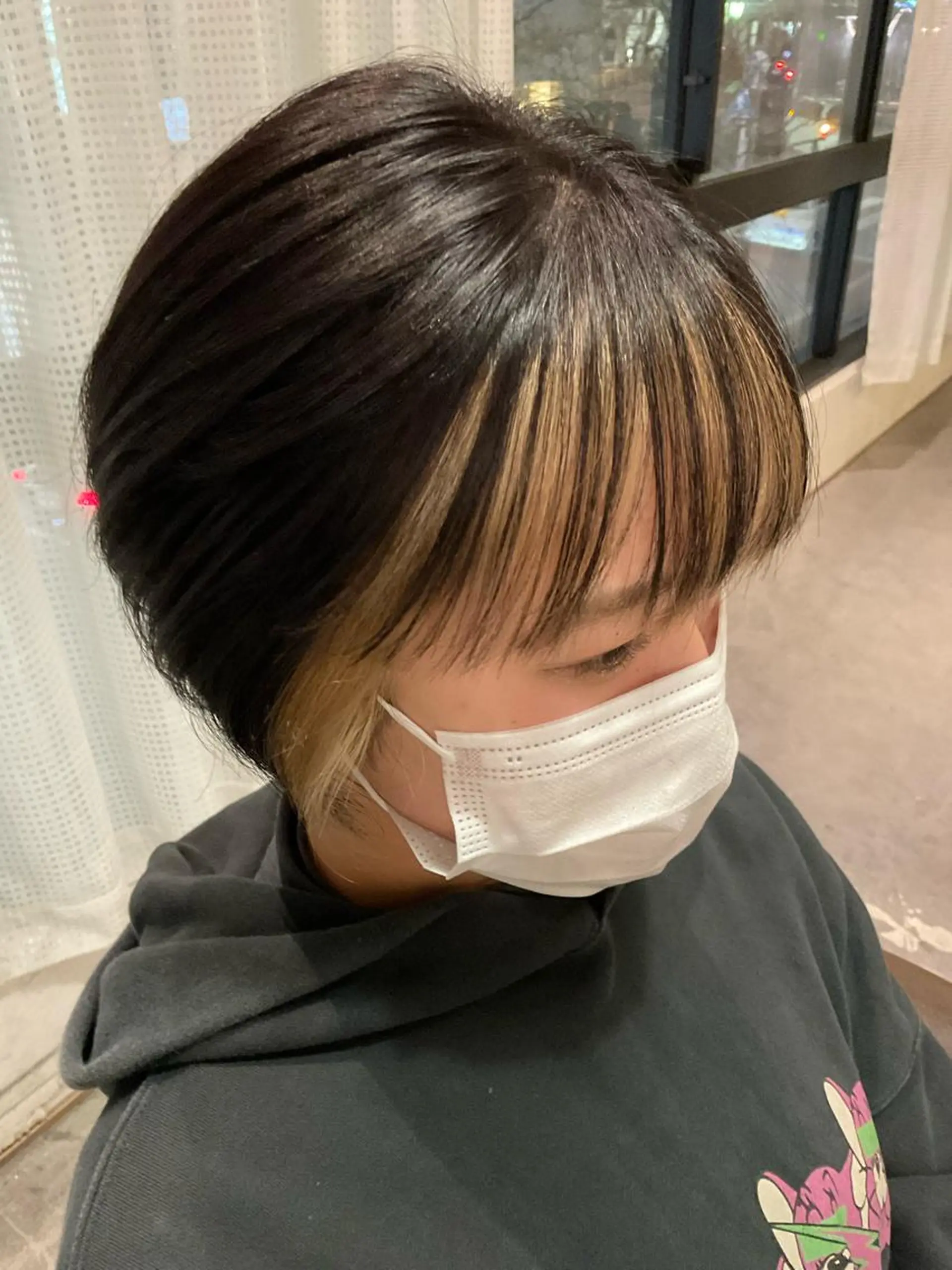 ショート カラー ミストバング ブリーチ ケアブリーチ  フェイスフレーミング ヘアカラー sweetroom茅ヶ崎南口店所属・∮フェードスタイル∮ 加藤嘉陛のヘアスタイル