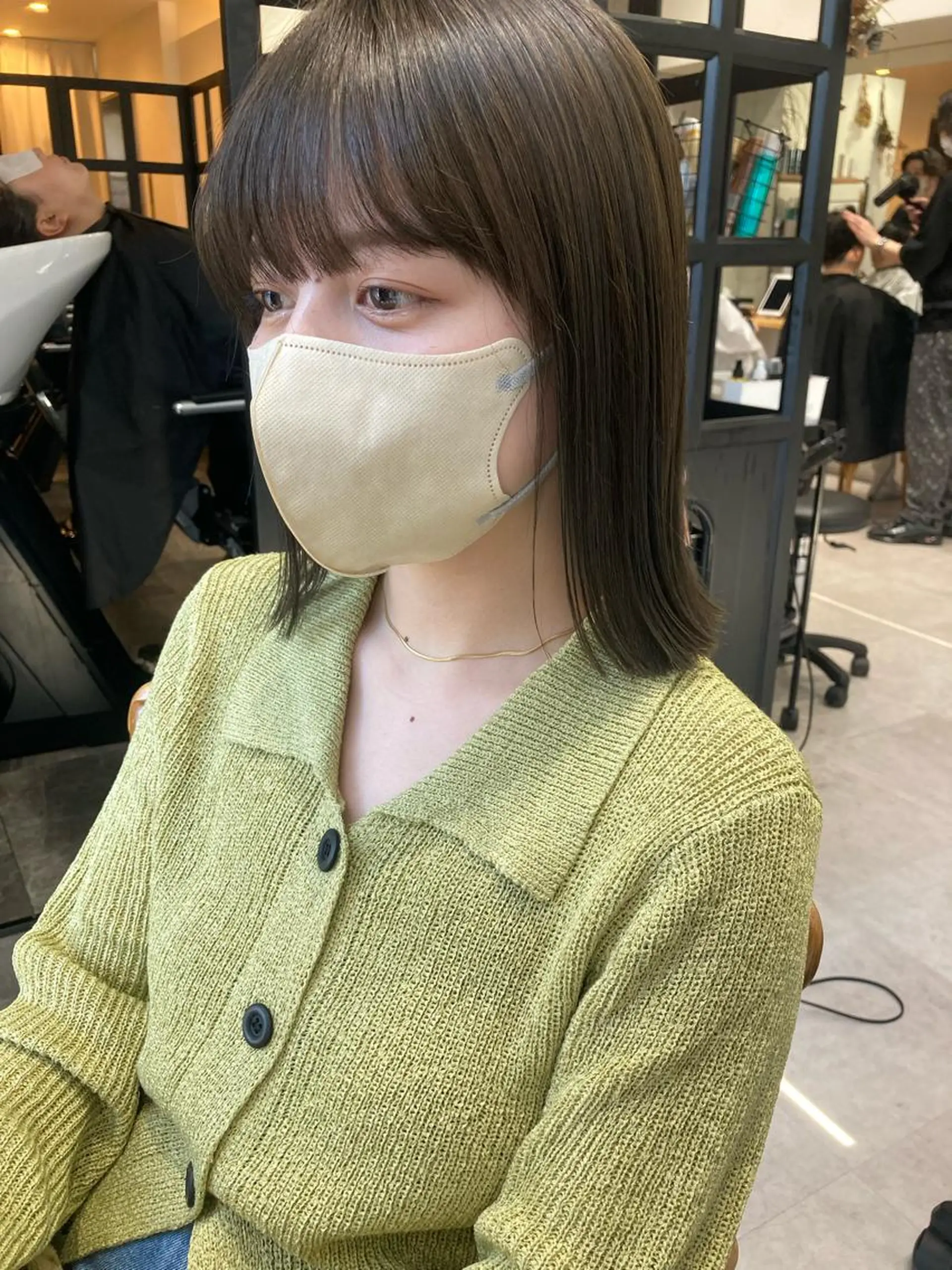 ショート カット 縮毛矯正 トリートメント ✨色持ちの良い艶 カラー✨蟹江真世のヘアスタイル