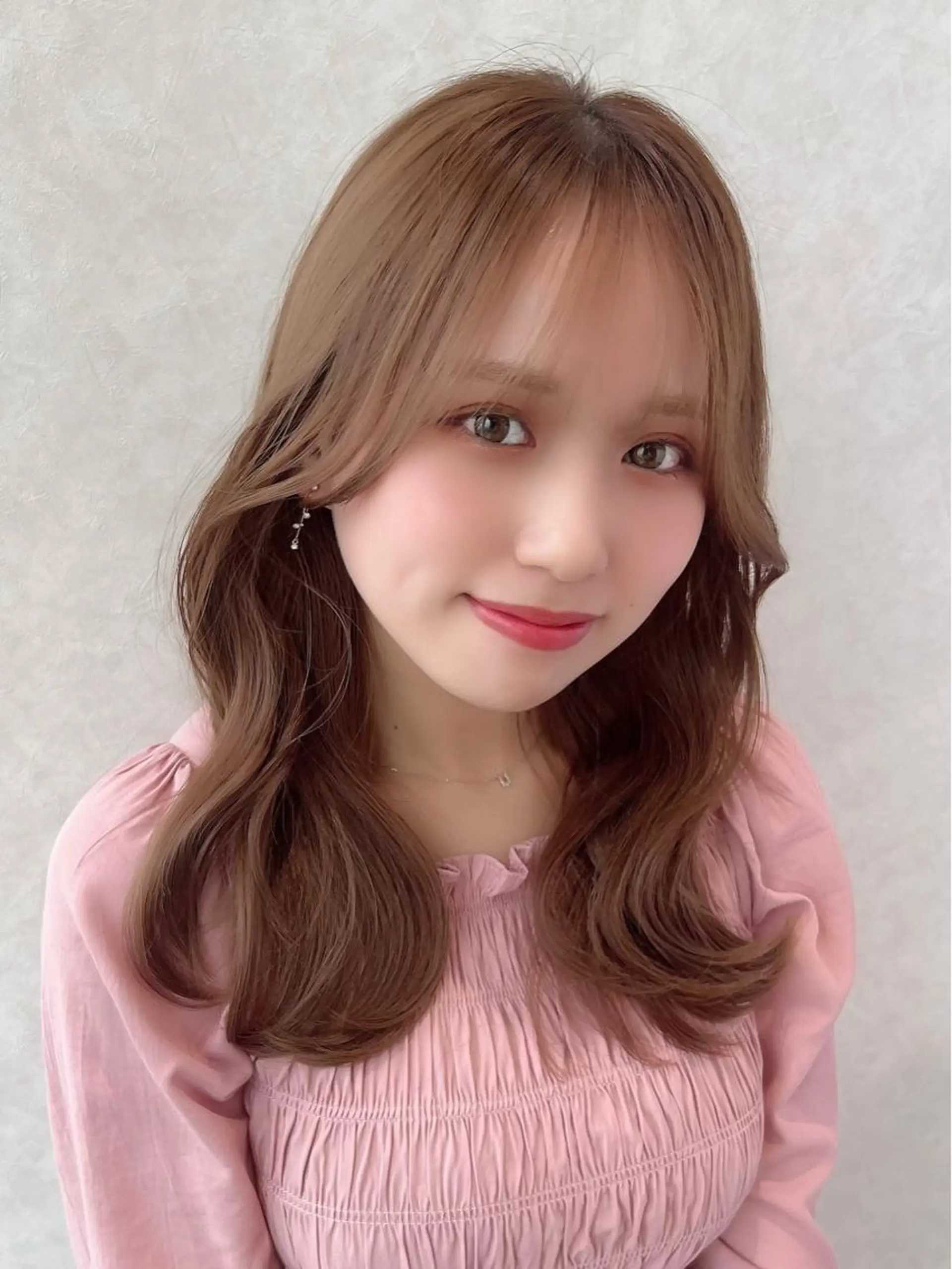 セミロング くびれヘア 顔周りカット 韓国風ヘア レイヤーカット カット ヘアカラー トリートメント 🧡くびれヘア/前髪 顔周り🧡久原結衣のヘアスタイル