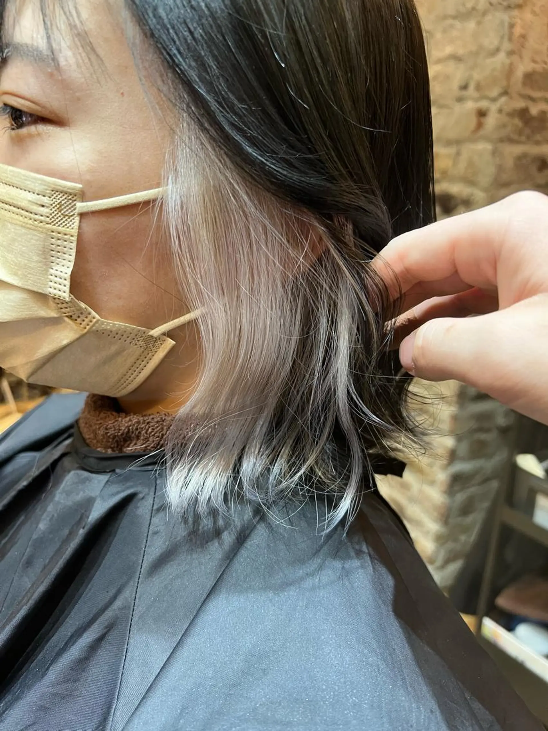 ミディアム カット ヘアカラー amie所属・amie三宮 NAKANOのヘアスタイル