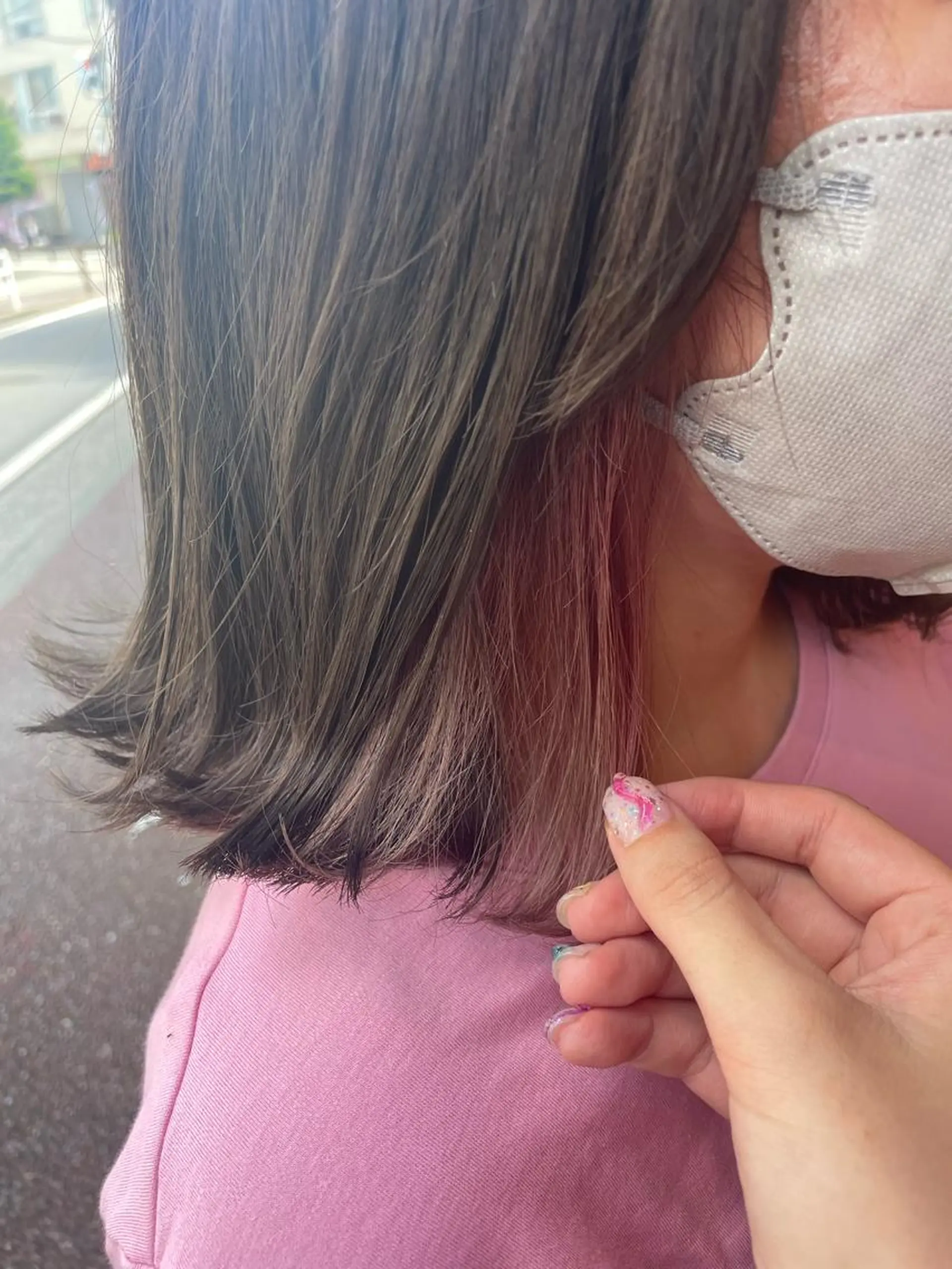 カラー イヤリングカラー 佐久間 成恵のヘアスタイル