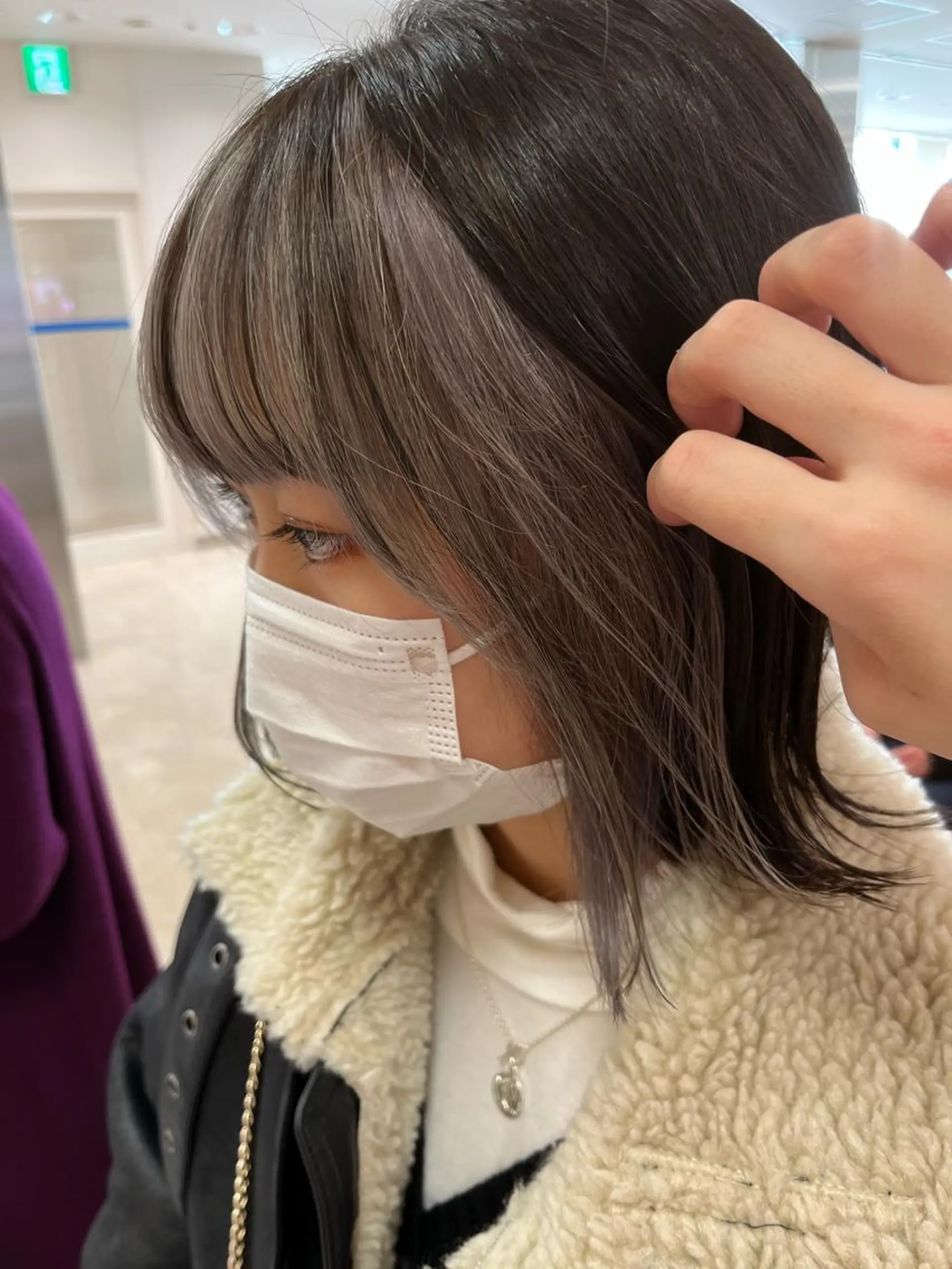 ミディアム カラー カット ヘアカラー トリートメント m i k u🕊️ 韓国レイヤー/暖色のヘアスタイル