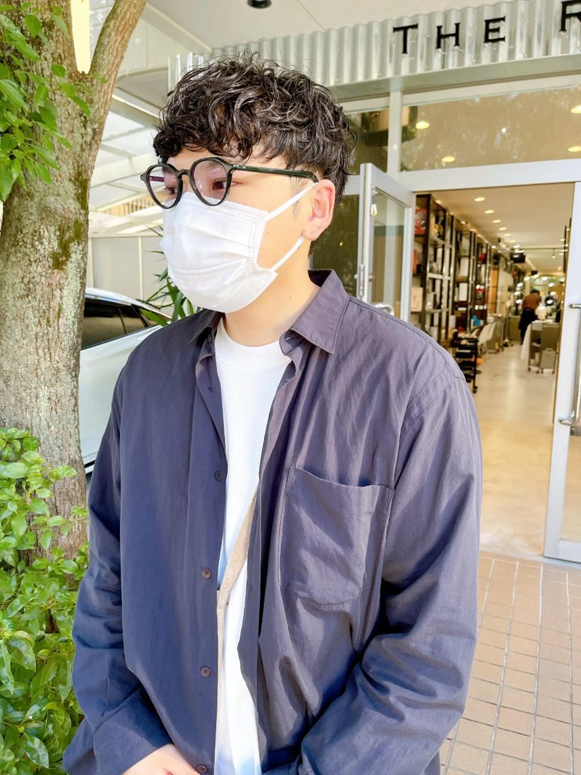 ショート パーマ メンズ マッシュ メンズパーマ カット ヘアカラー パーマ 縮毛矯正 トリートメント メンズパーマ タカキリョウのヘアスタイル