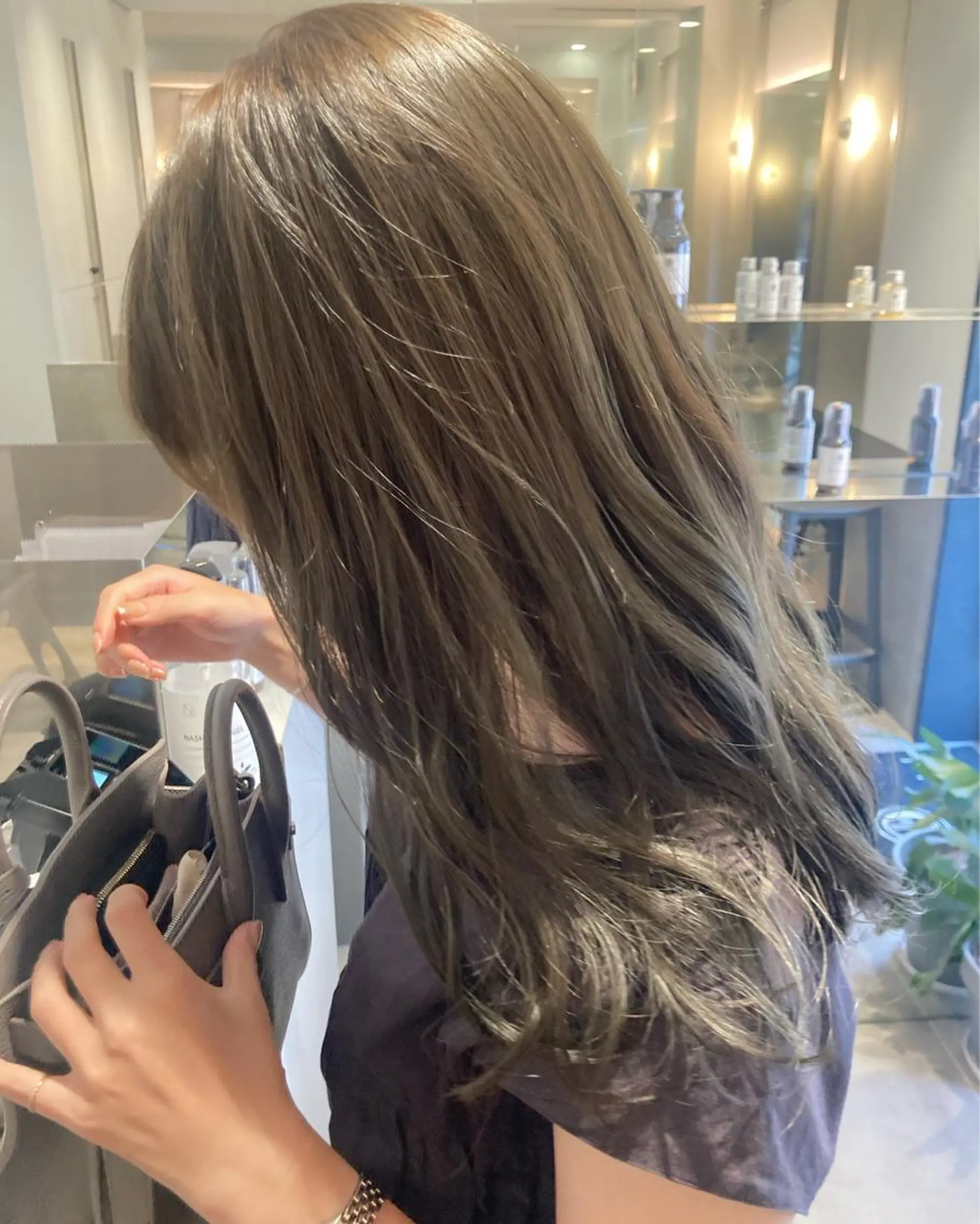 ロング カラー ヘアアレンジ 垢抜け韓国風ヘア カラーMIKUのヘアスタイル