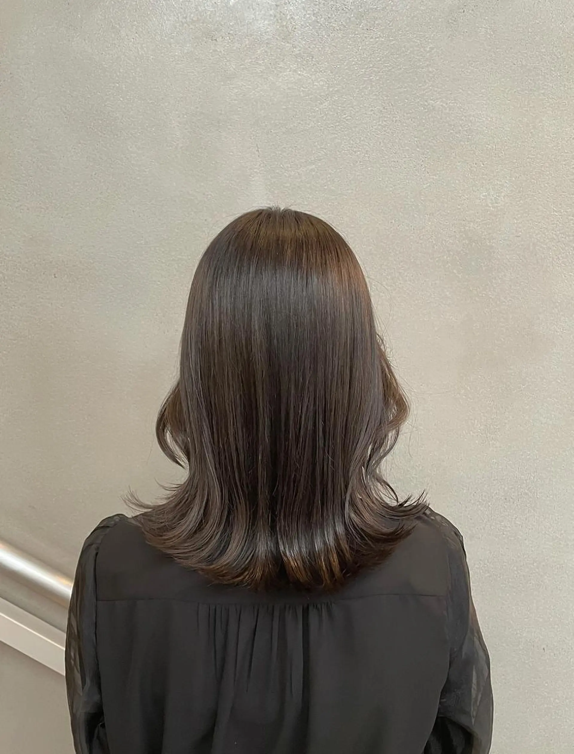ミディアム カラー ミディアムレイヤー グレージュ レイヤーカット 沖縄/ヘアアレンジ /ナカノのヘアスタイル