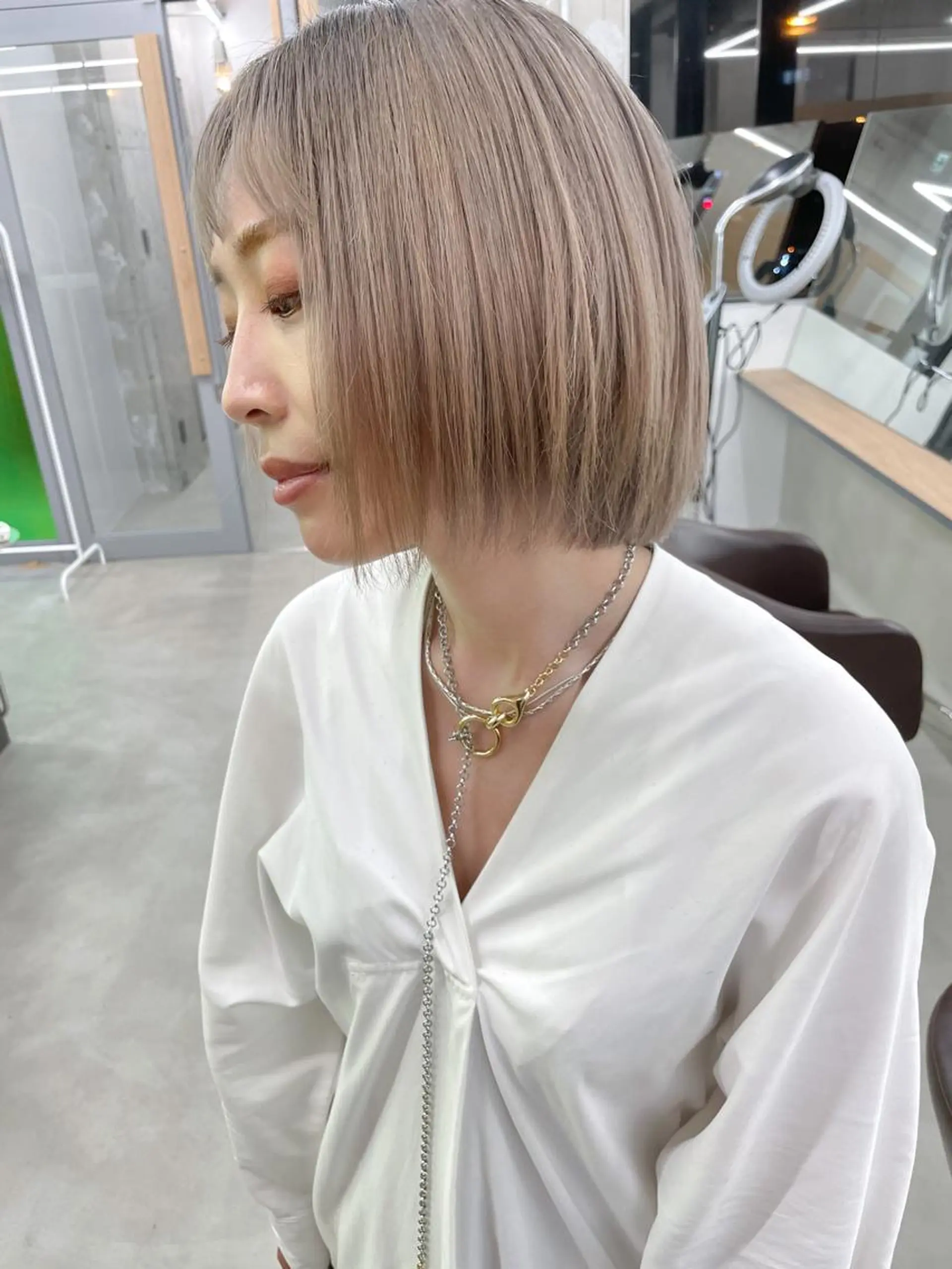 ショート ボブ カット ヘアカラー トリートメント mua 鳳のヘアスタイル