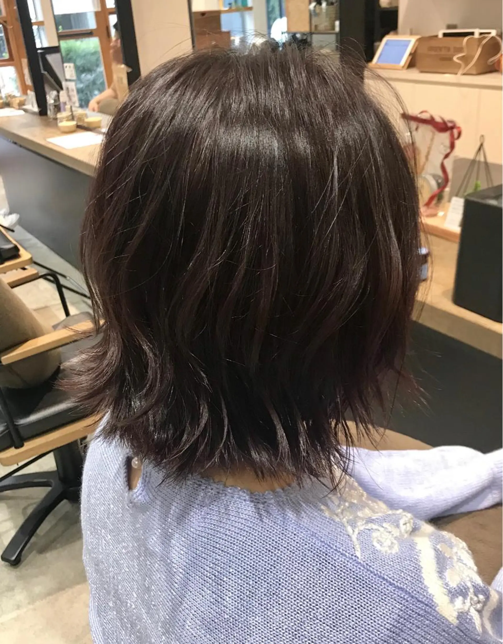 ミディアム カラー ヘアアレンジ 透明感カラー グレージュ ラベンダーカラー ラベンダーグレージュ ラベンダーグレー カット ヘアカラー トリートメント SALOWIN川崎所属・似合わせレイヤー/ 美髪縮毛矯正/ミナエのヘアスタイル