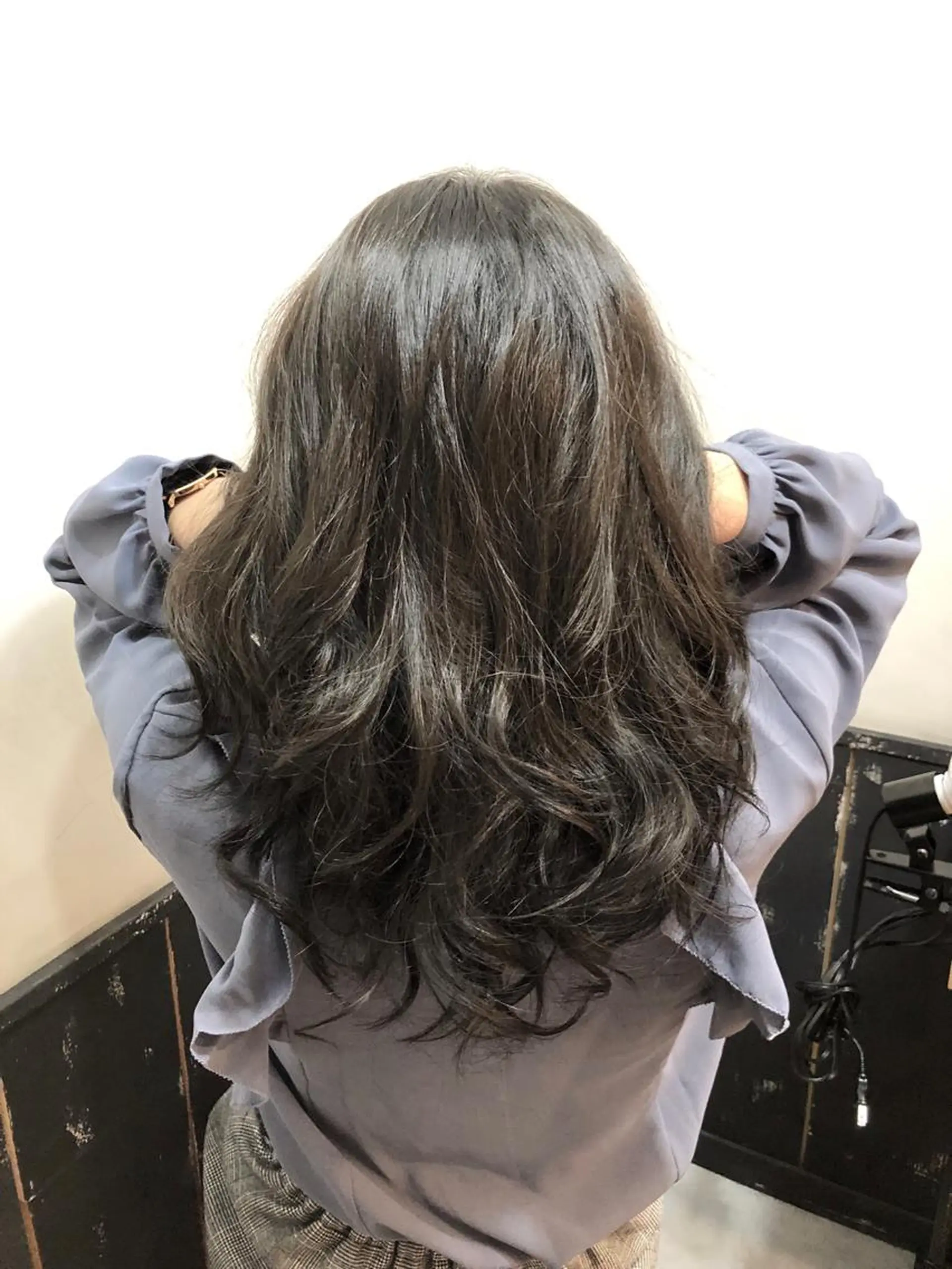 ロング カラー パーマ ヘアアレンジ メンズ キッズ グレージュ カーキグレージュ 美髪矯正 🌈髪質改善 山下のヘアスタイル