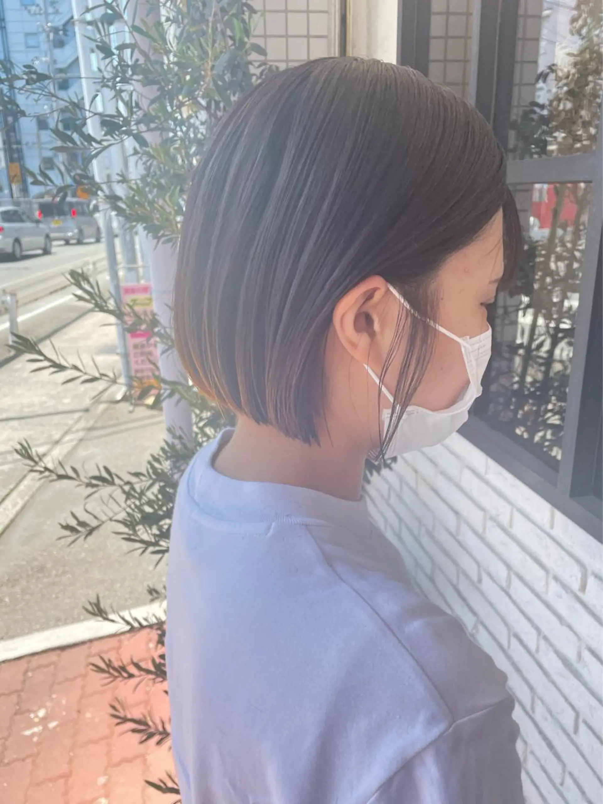 ショート 切りっぱなしボブ ボブ 小坂 真子のヘアスタイル
