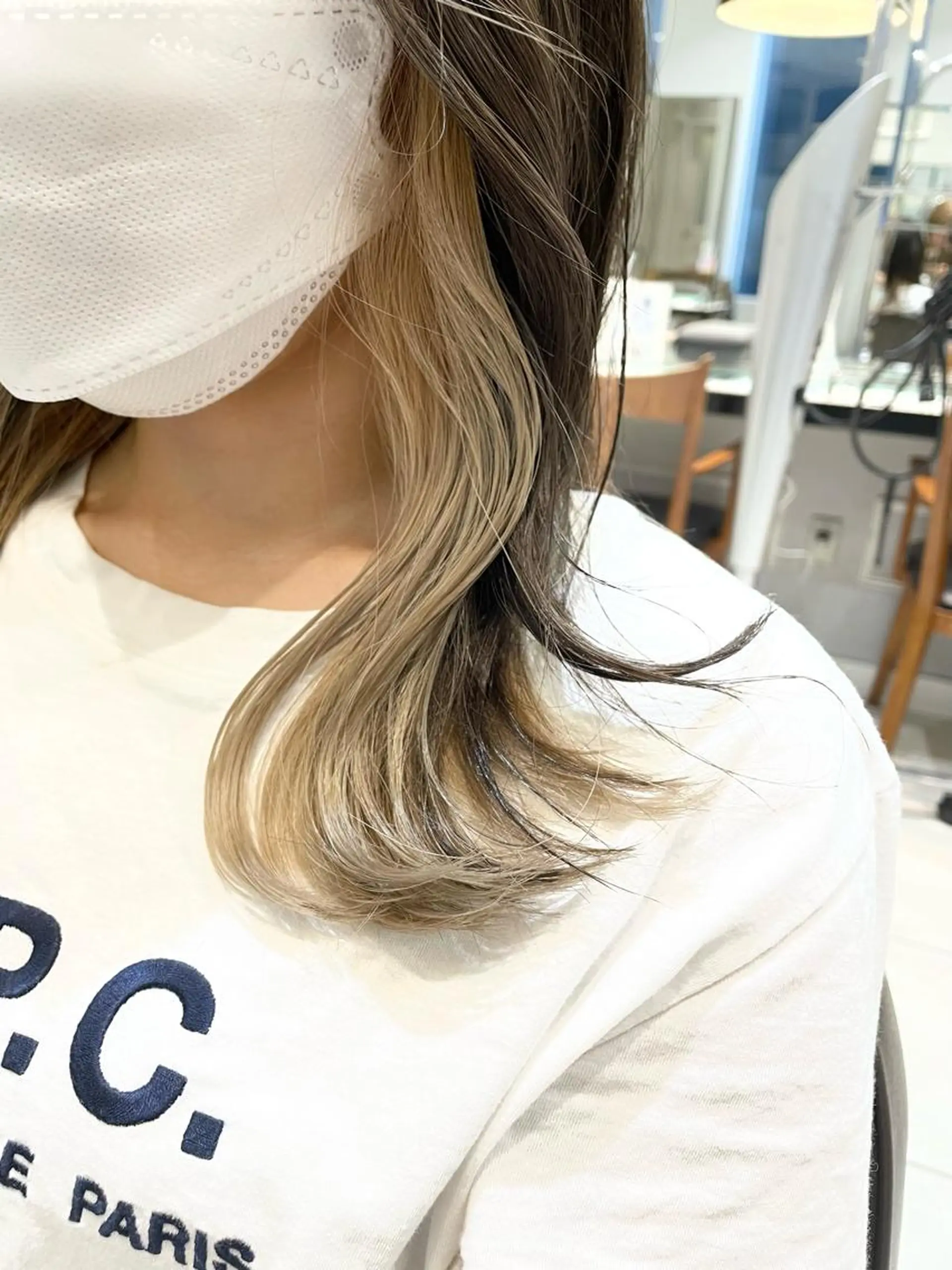ミディアム カラー ベージュカラー ホワイトベージュ ヘアカラー トリートメント 🦖鶴岡香純🦖 産休中のヘアスタイル