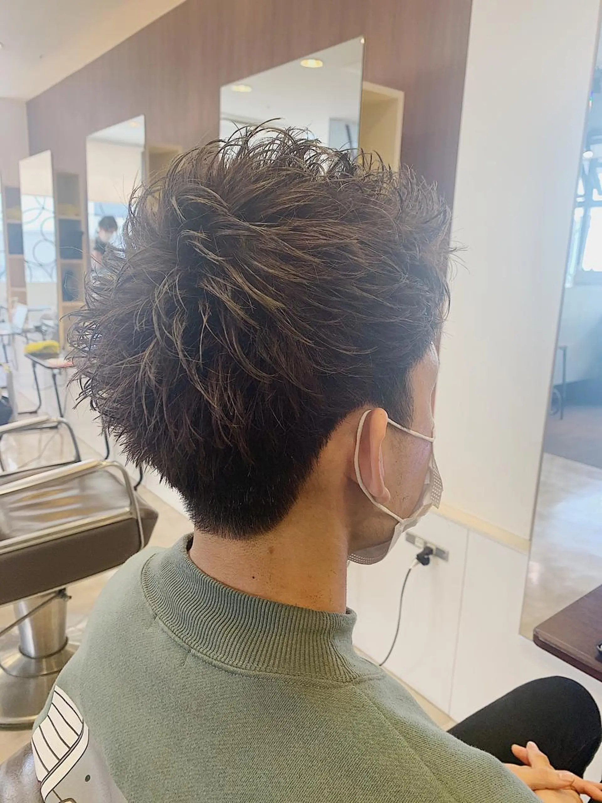 ショート メンズ カット ヘアセット メンズパーマ/難波/ 心斎橋　室園亮佑のヘアスタイル