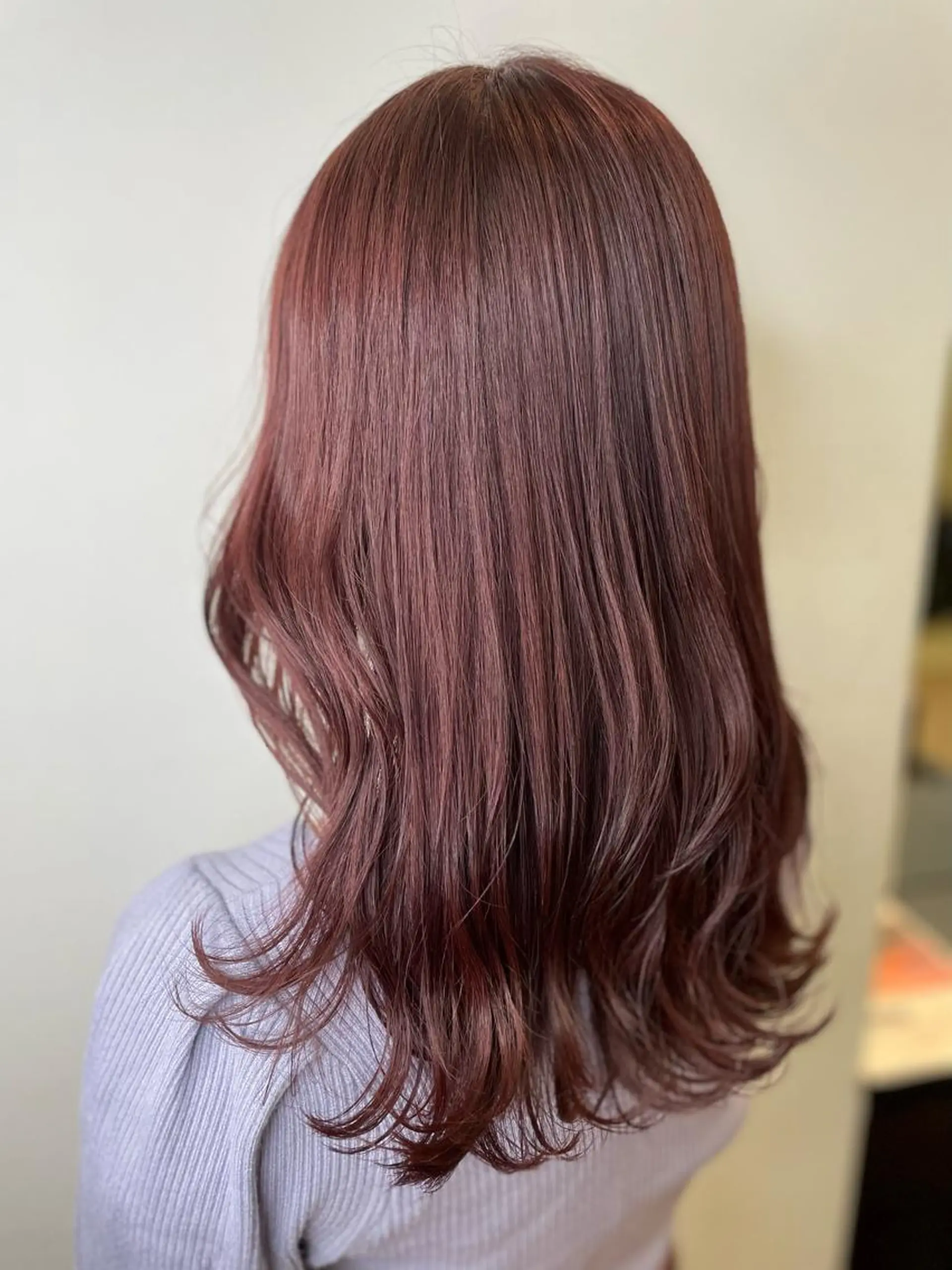 ロング カラー ブラウンカラー ピンクカラー ピンクブラウン カット ヘアカラー トリートメント IORI #韓国ヘア#髪質改善のヘアスタイル