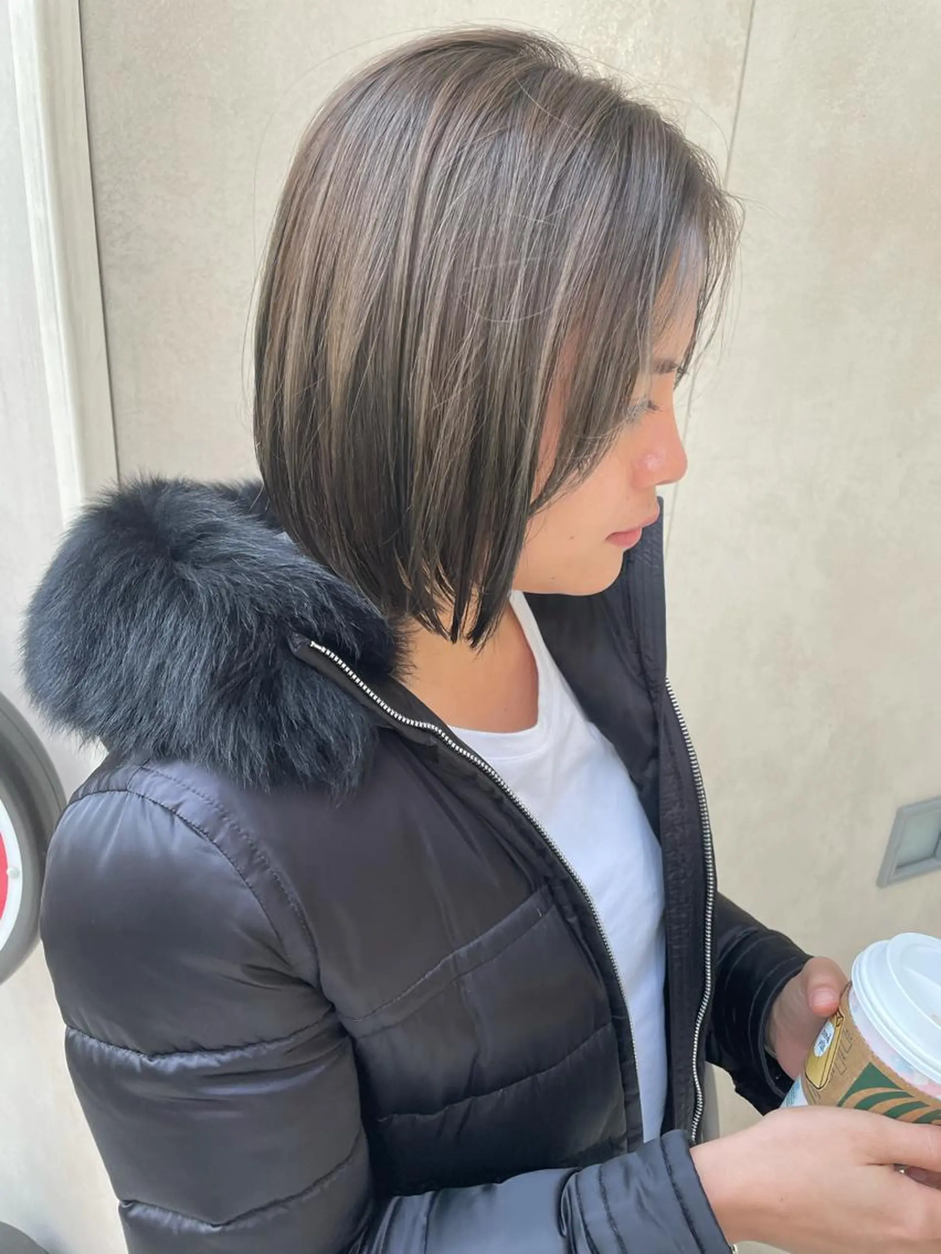 ショート カラー グレージュ オリーブグレージュ オリーブグレー カット ヘアカラー トリートメント インナーカラー/ エクステ/ブリーチのヘアスタイル