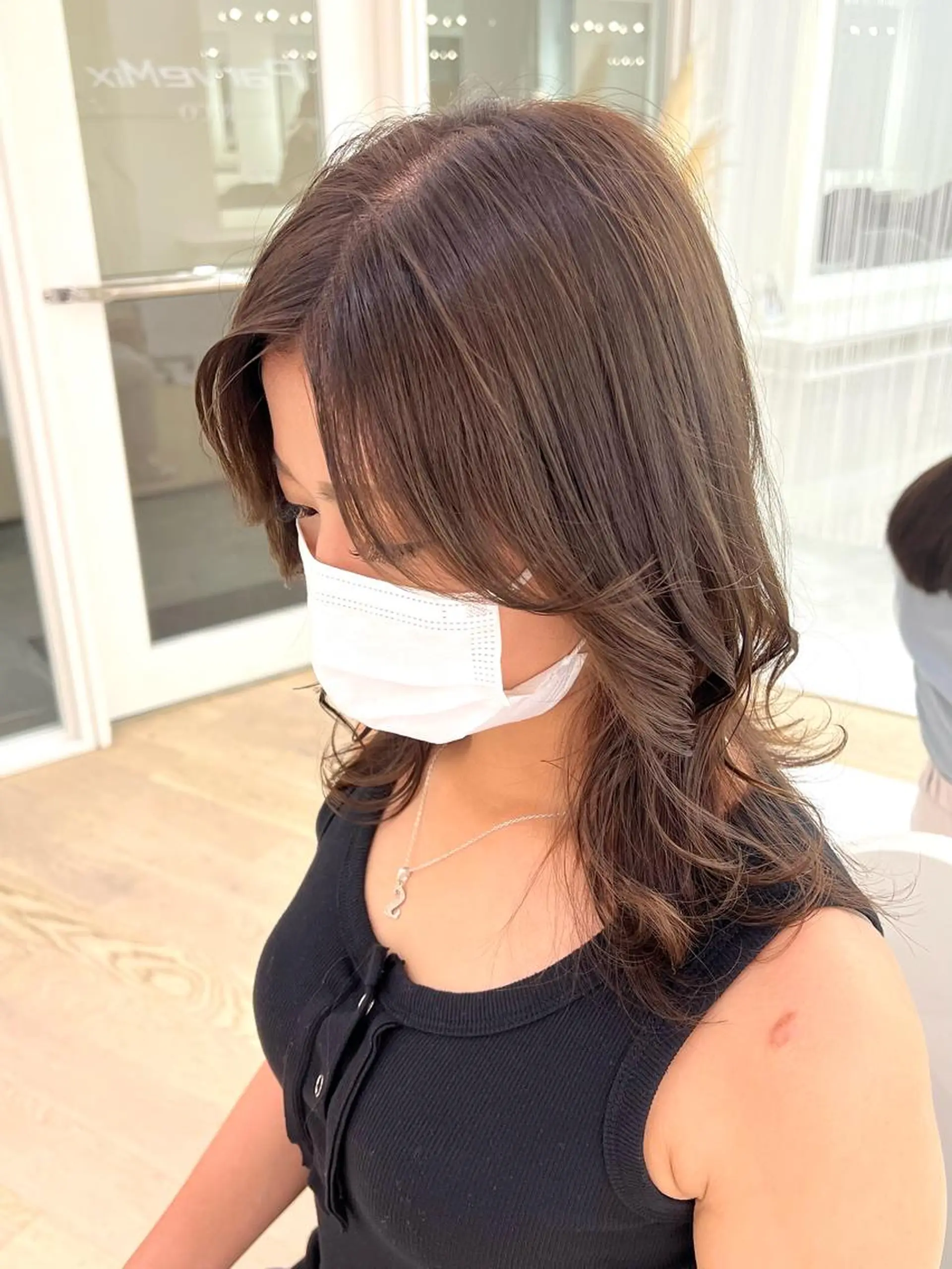 ミディアム ParveMix 佐々木梨紗🤍のヘアスタイル