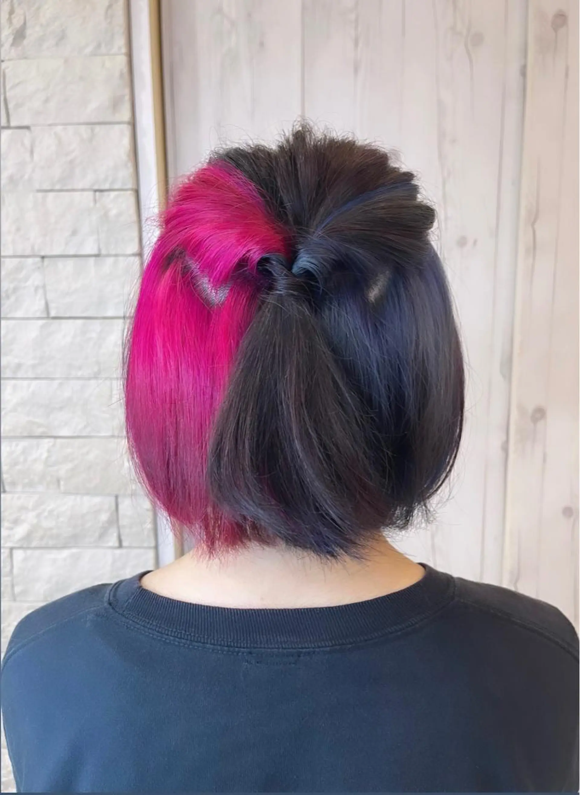 カラー ブルーカラー インナーカラー ピンクカラー ヘアカラー 名古屋のピンク好き かずくん🦩のヘアスタイル
