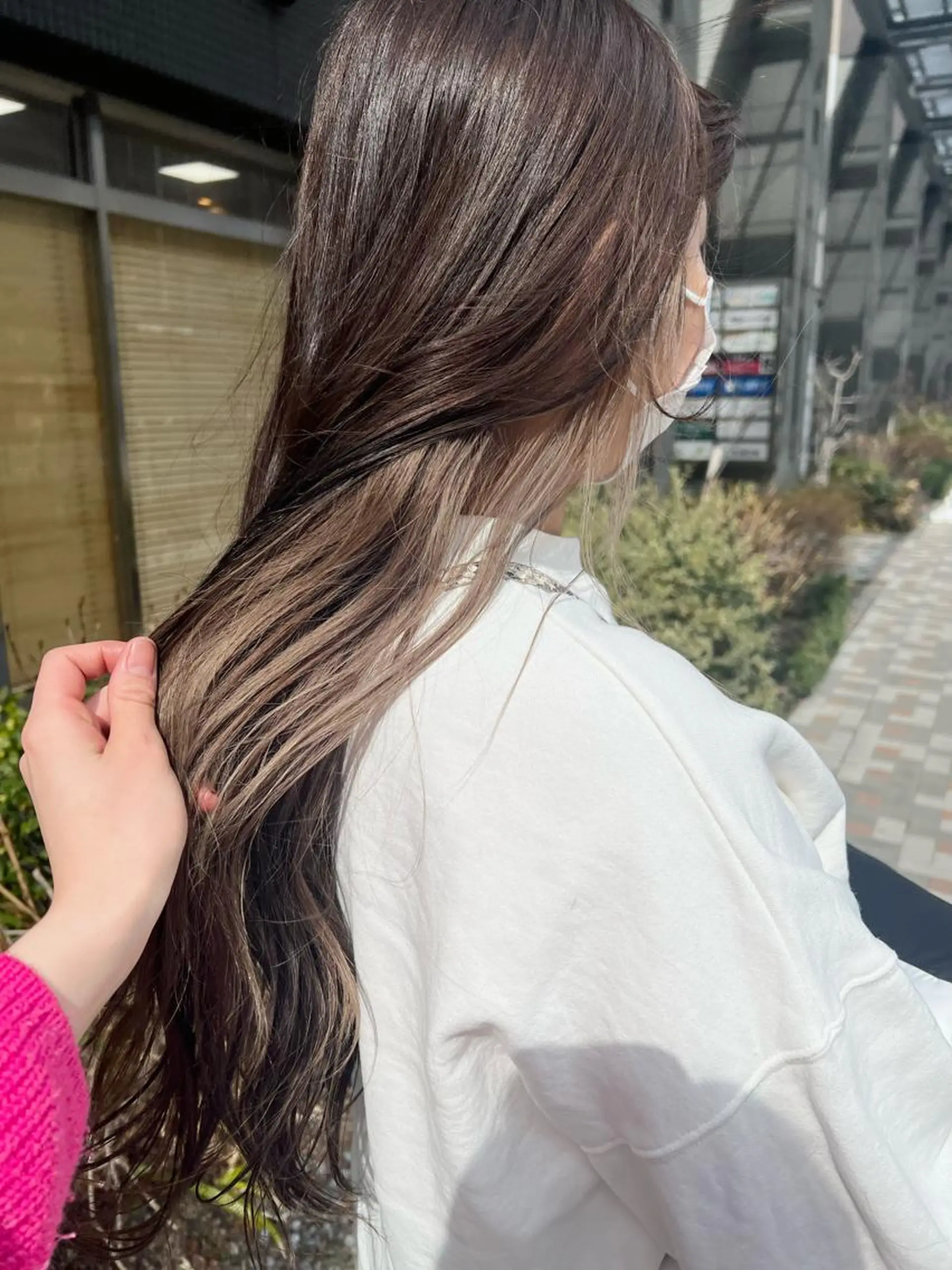 カラー ベージュカラー インナーカラー ホワイトベージュ SOYONなんば店 ／韓国風のヘアスタイル
