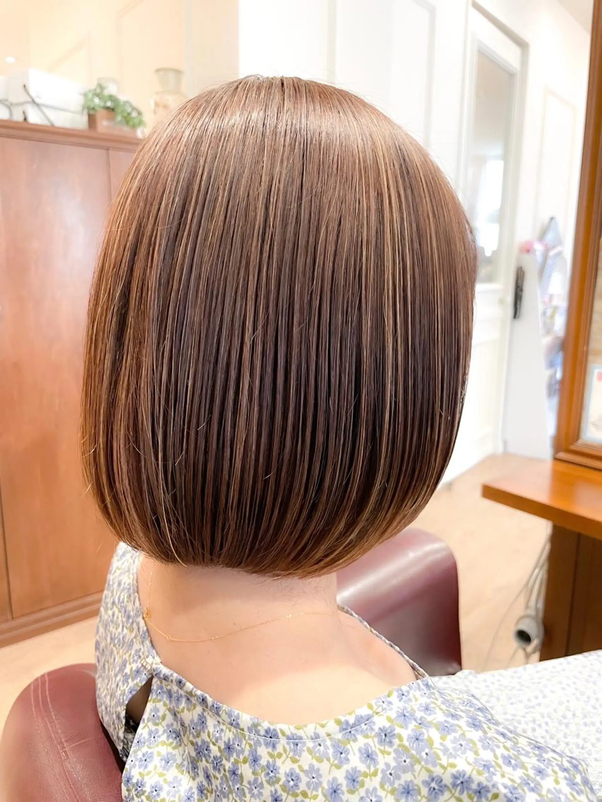 ミディアム 髪質改善 縮毛矯正 トリートメント 樽見 怜のヘアスタイル