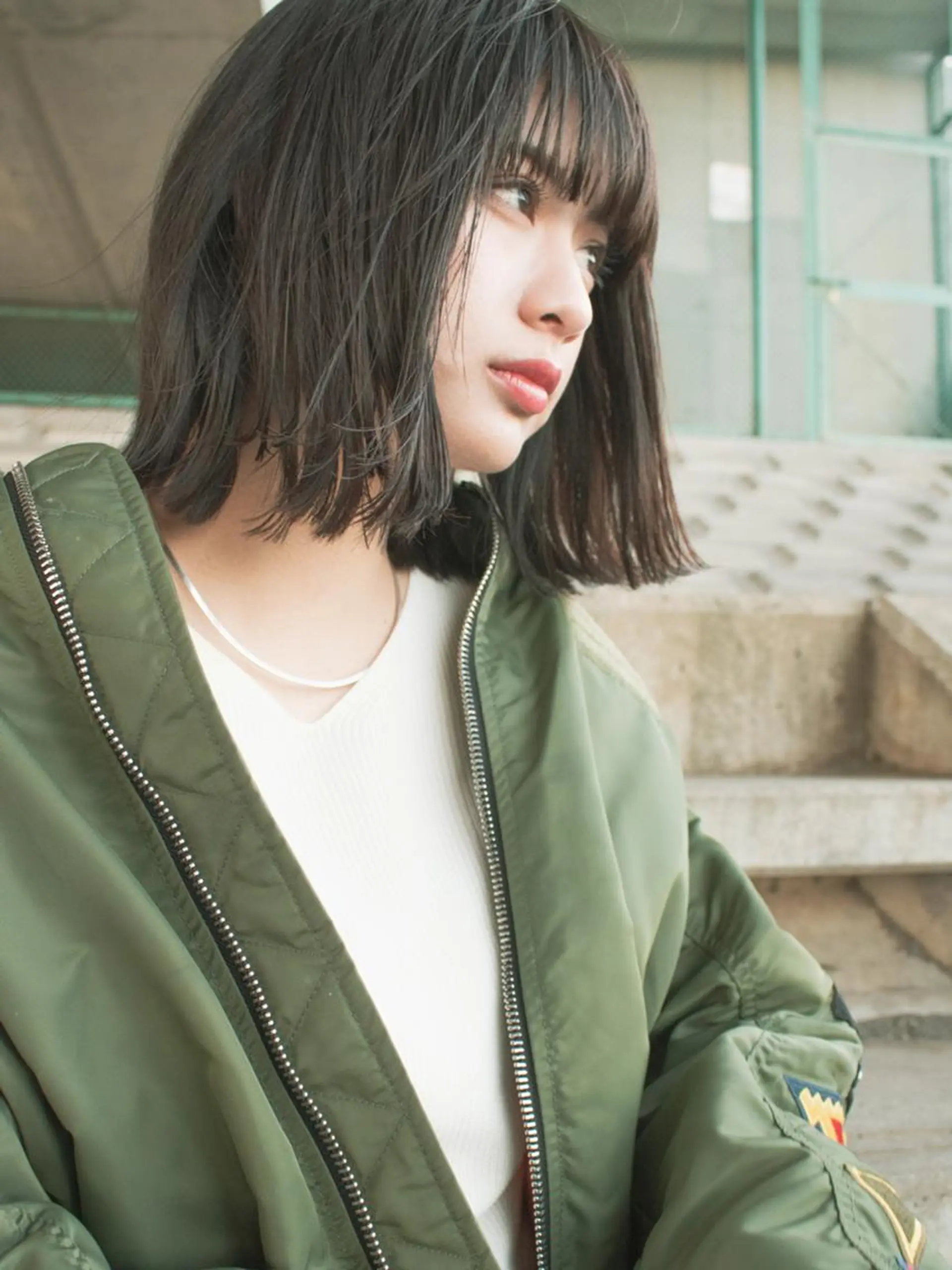 ミディアム gite カワムラナオキのヘアスタイル